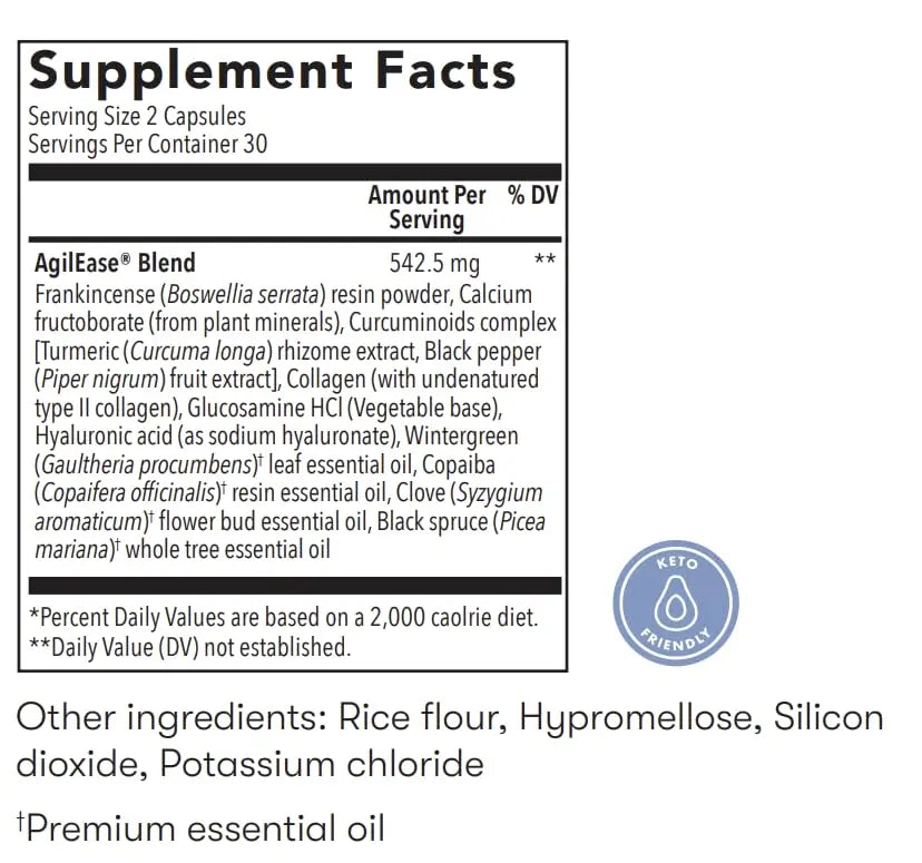 Young Living AgilEase Capsules | 60 Count | UC-II Collagen Supplement | Supports Mobility & Flexibility | Helps Maintain Joint Health & Exercise Recovery Young Living uk supplements