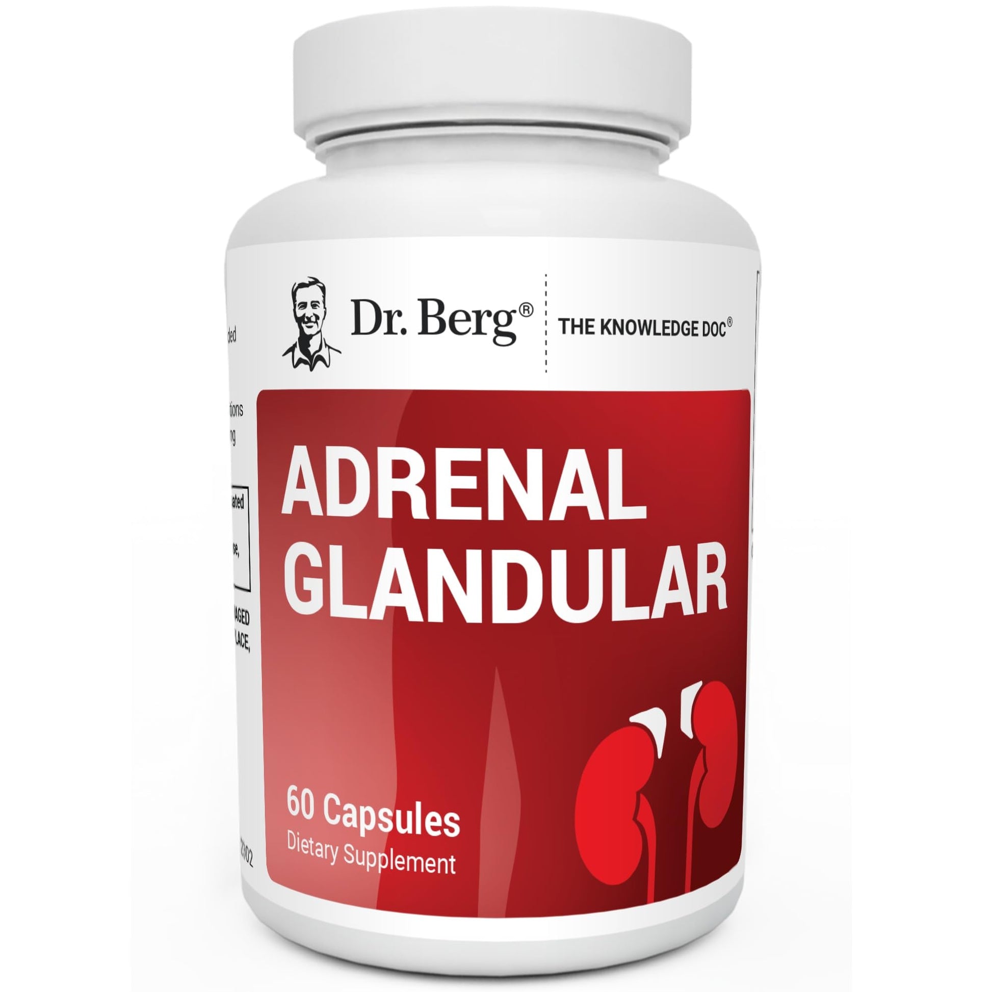 Dr. Berg Adrenal Glandular - Hormone Balance Formula That Supports Healthy Adrenal Function - Adrenal Support Supplement - 60 Capsules Dr. Berg Nutritionals uk supplements