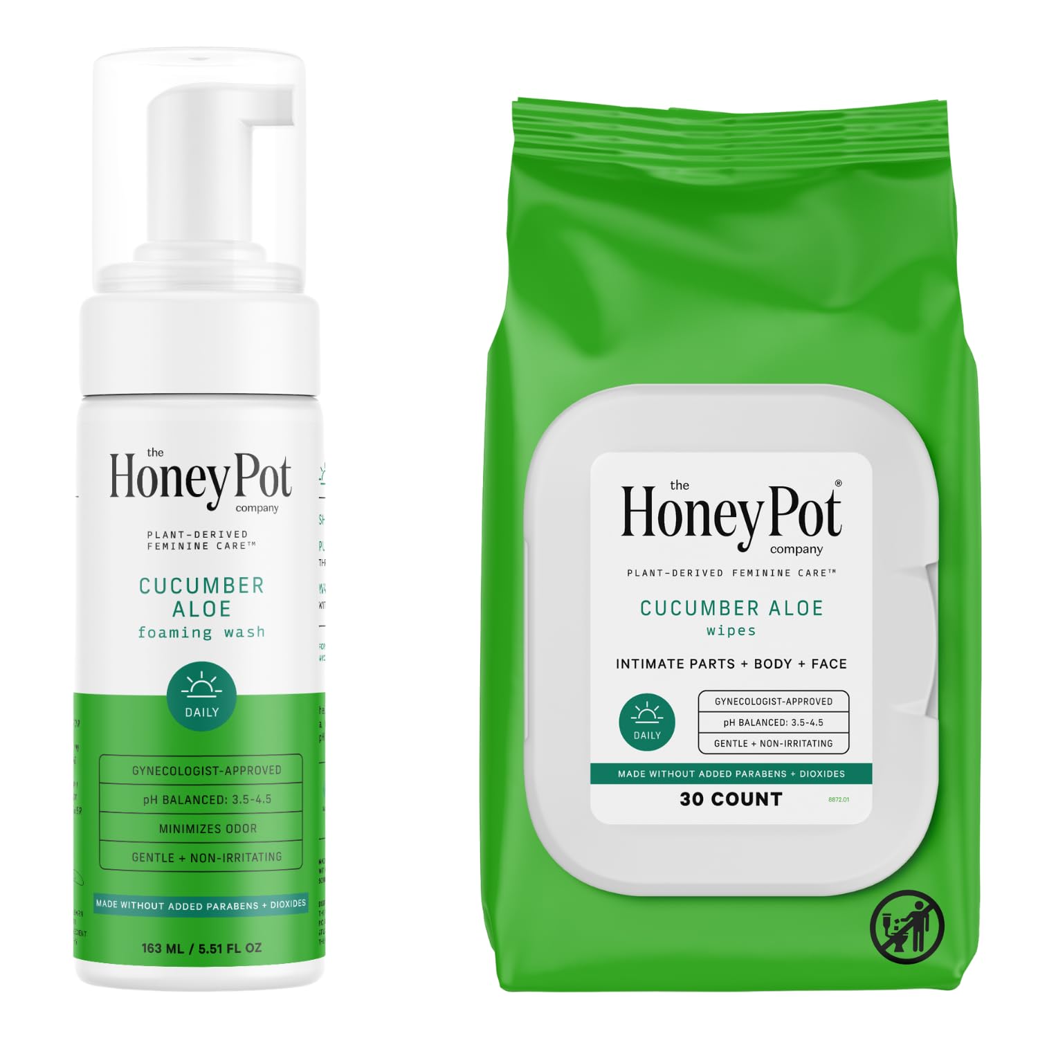 The Honey Pot Company - Feminine Wash & Feminine Wipe Bundle - Includes Ph Balance Feminine The Honey Pot Company uk supplements