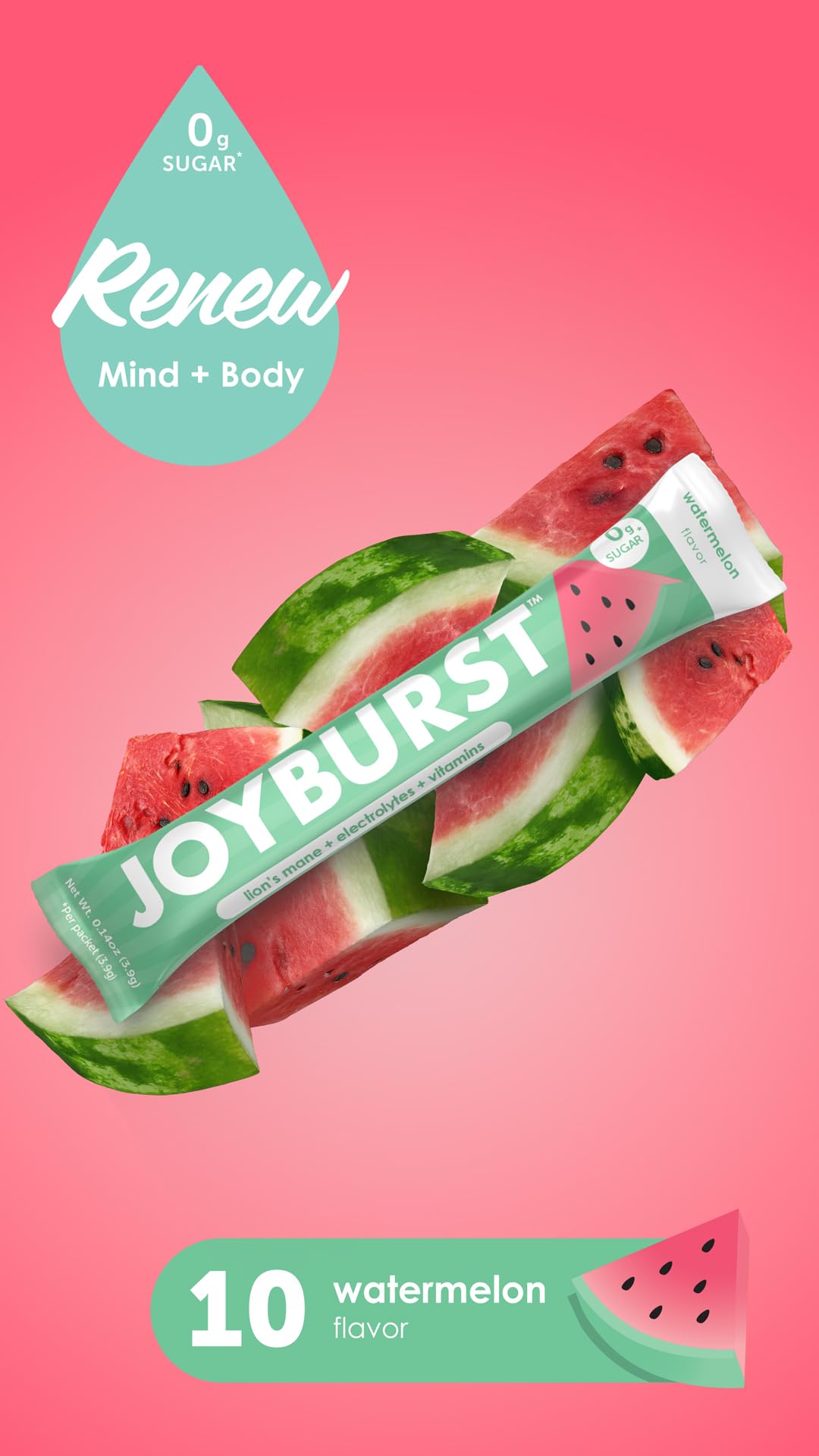Joyburst Sugar Free Electrolytes Powder Packets, Instant Hydration Drink Mix Sticks, Variety Pack (10 Watermelon, 10 Strawberry Lemonade), Rehydrate On-The-Go JOYBURST uk supplements