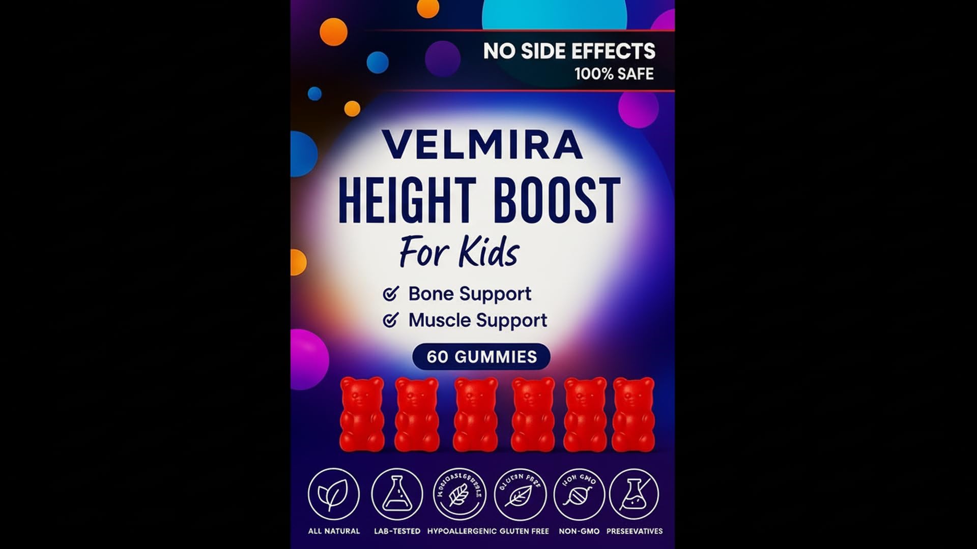 Velmira® Heightener Gummies for Bone Health & Development Support – Essential Vitamins & Minerals, Easy-to-Chew Gummies for Kids, Teens & Adults (Ages 5+) Velmira uk supplements