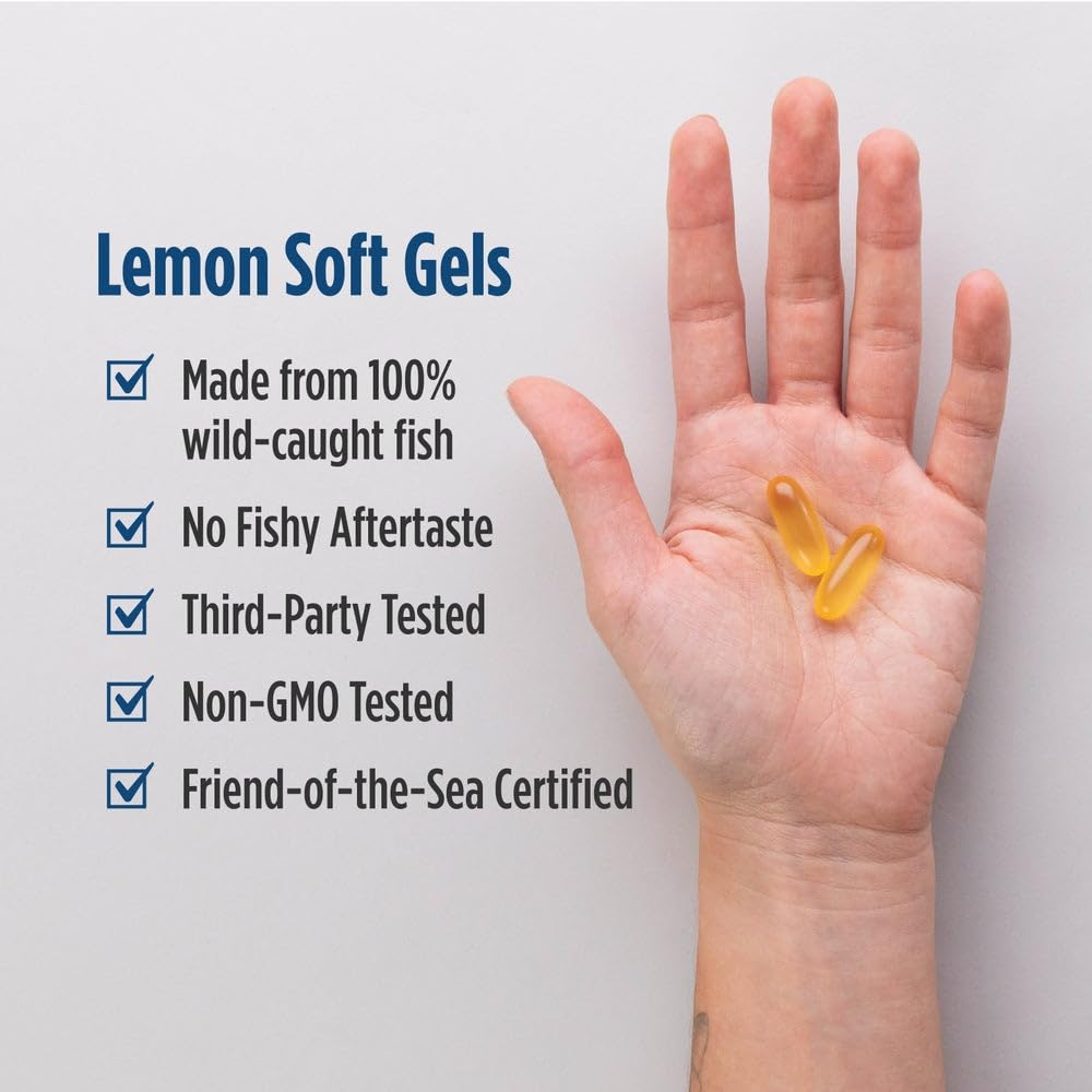 Nordic Naturals Omega-3, Lemon Flavor - 180 Soft Gels - 690 mg Omega-3 - Fish Oil - EPA & DHA - Immune Support, Brain & Heart Health, Optimal Wellness - Non-GMO - 90 Servings Nordic Naturals uk supplements