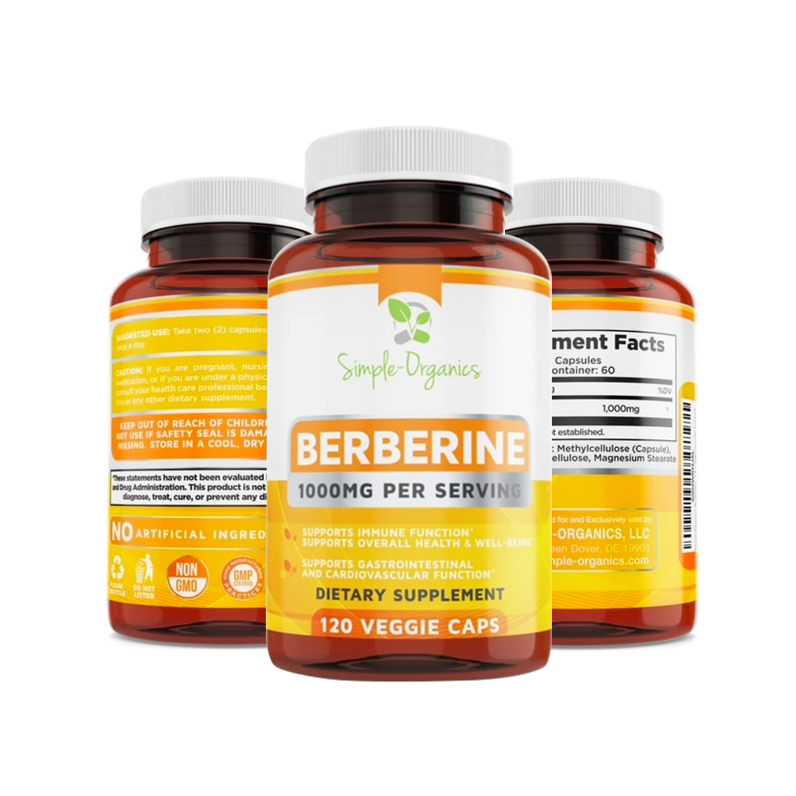 Simple-Organics Berberine 500mg (1000mg Per Serving) for Supports Healthy Immune Simple-Organics uk supplements