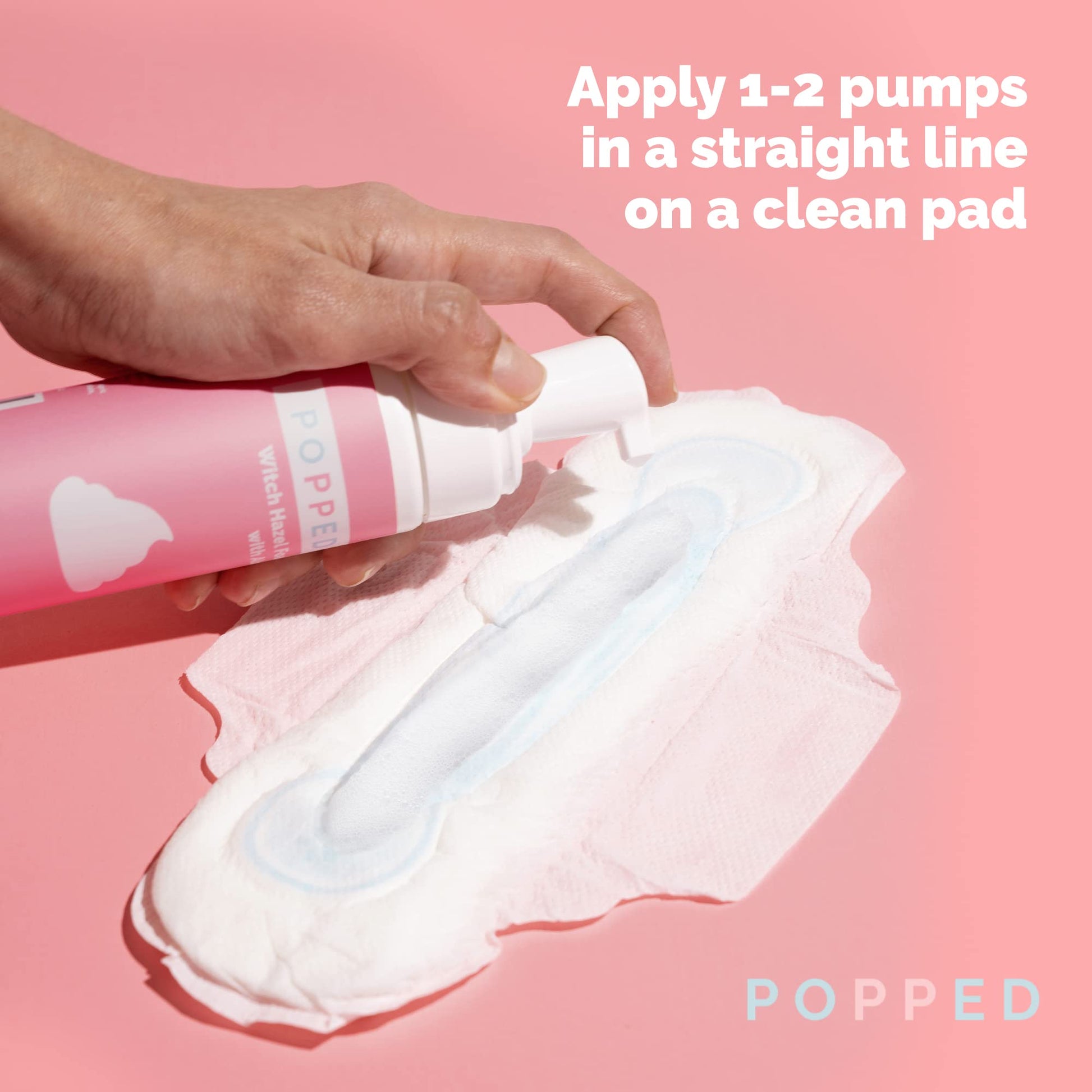POPPED Witch Hazel Foam with Aloe (5 fl oz) | Perineal Healing Foam for Postpartum Care | Relieves Pain, Hemorrhoids, and Swelling After Birth | Postpartum Essential POPPED uk supplements