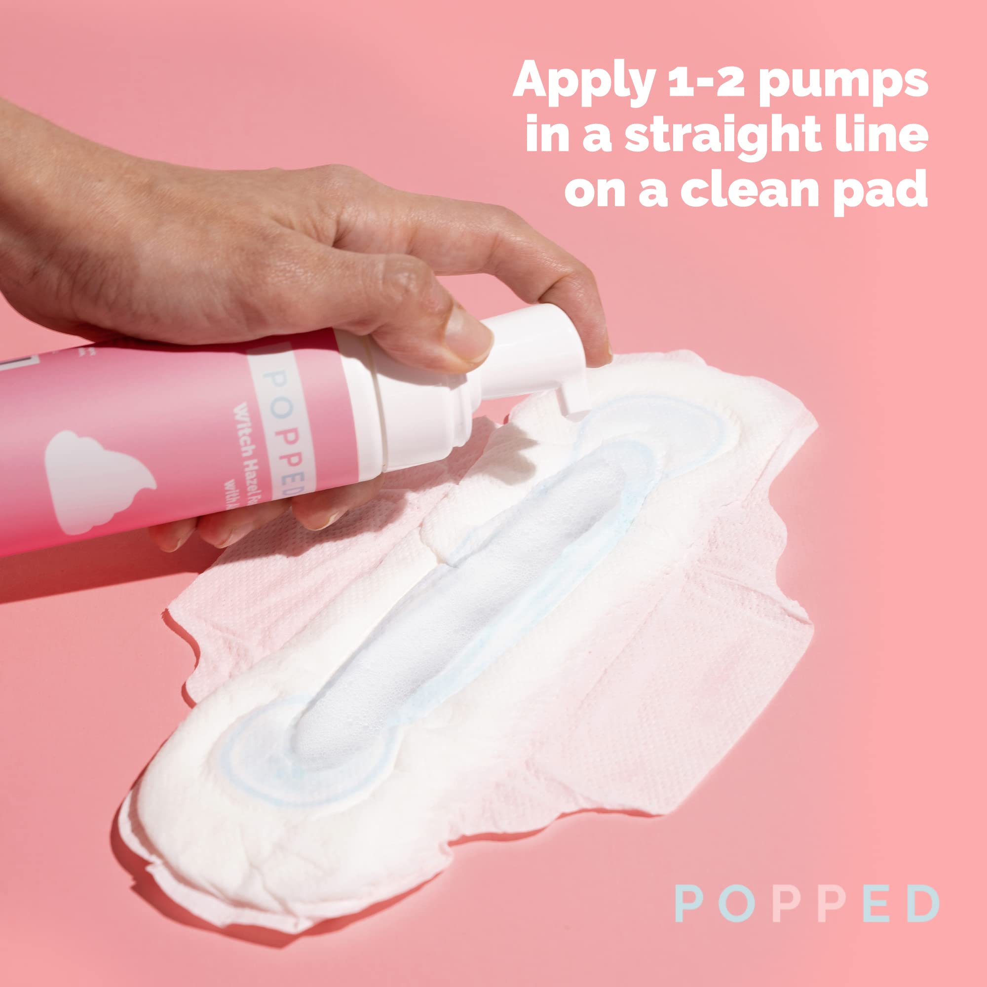 POPPED Witch Hazel Foam with Aloe (5 fl oz) | Perineal Healing Foam for Postpartum Care | Relieves Pain, Hemorrhoids, and Swelling After Birth | Postpartum Essential POPPED uk supplements