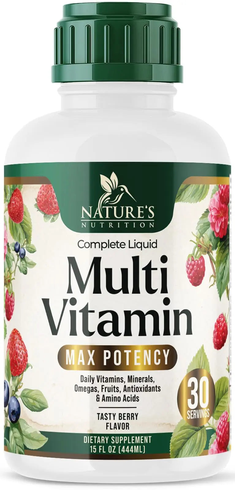 Liquid Multivitamin - Sugar Free Daily Multi Vitamin for Women, Men & Kids, Vitamins A, C, D, B-12, Biotin & Zinc - Supports Faster Hair Growth Nature's Nutrition uk supplements