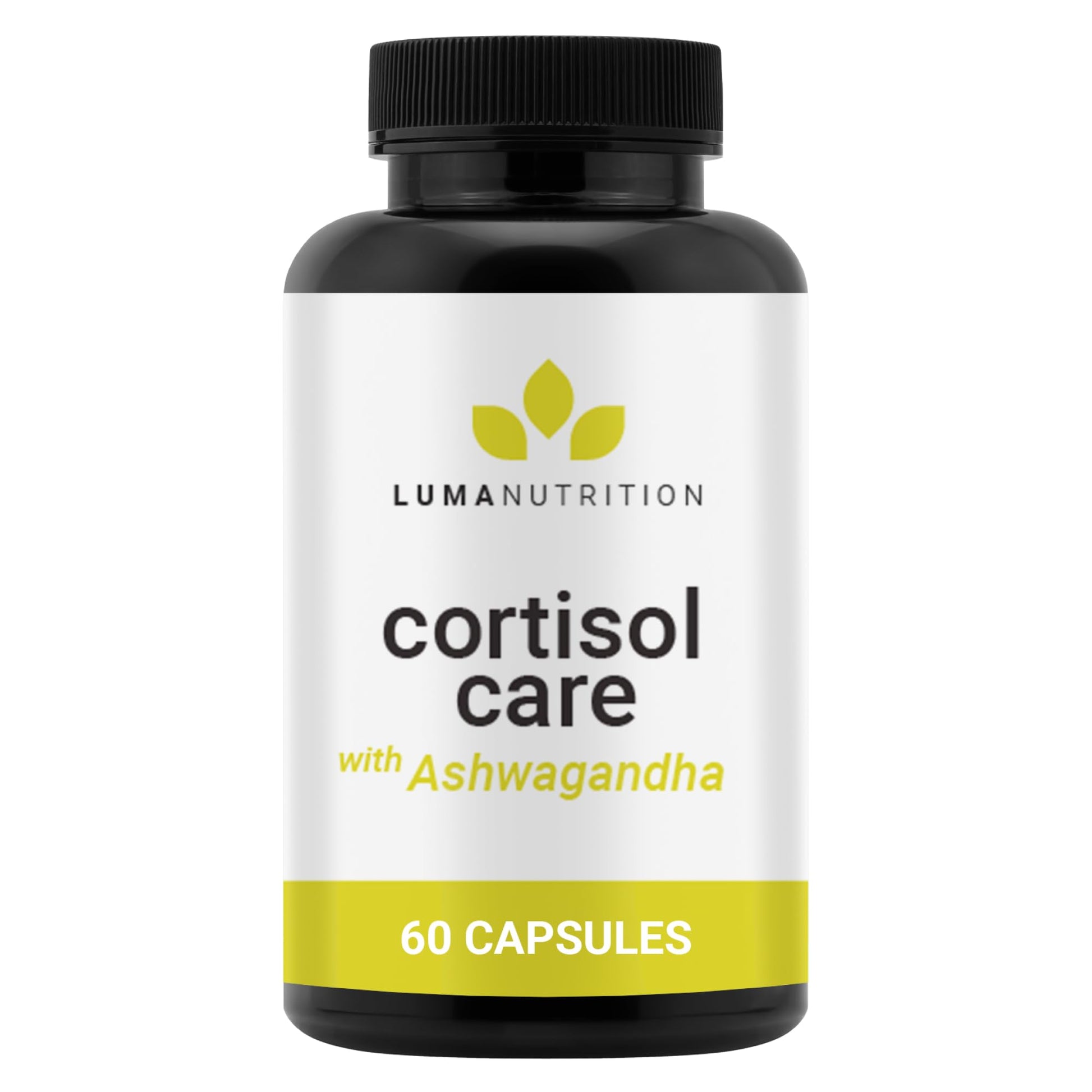 Luma Nutrition Cortisol Reducer and Manager - Ashwagandha + L-Theanine - Cortisol Supplements for Women and Men - Stress Relief, Restful Sleep, Detox, Lower and Control - 60 Capsules Luma Nutrition uk supplements