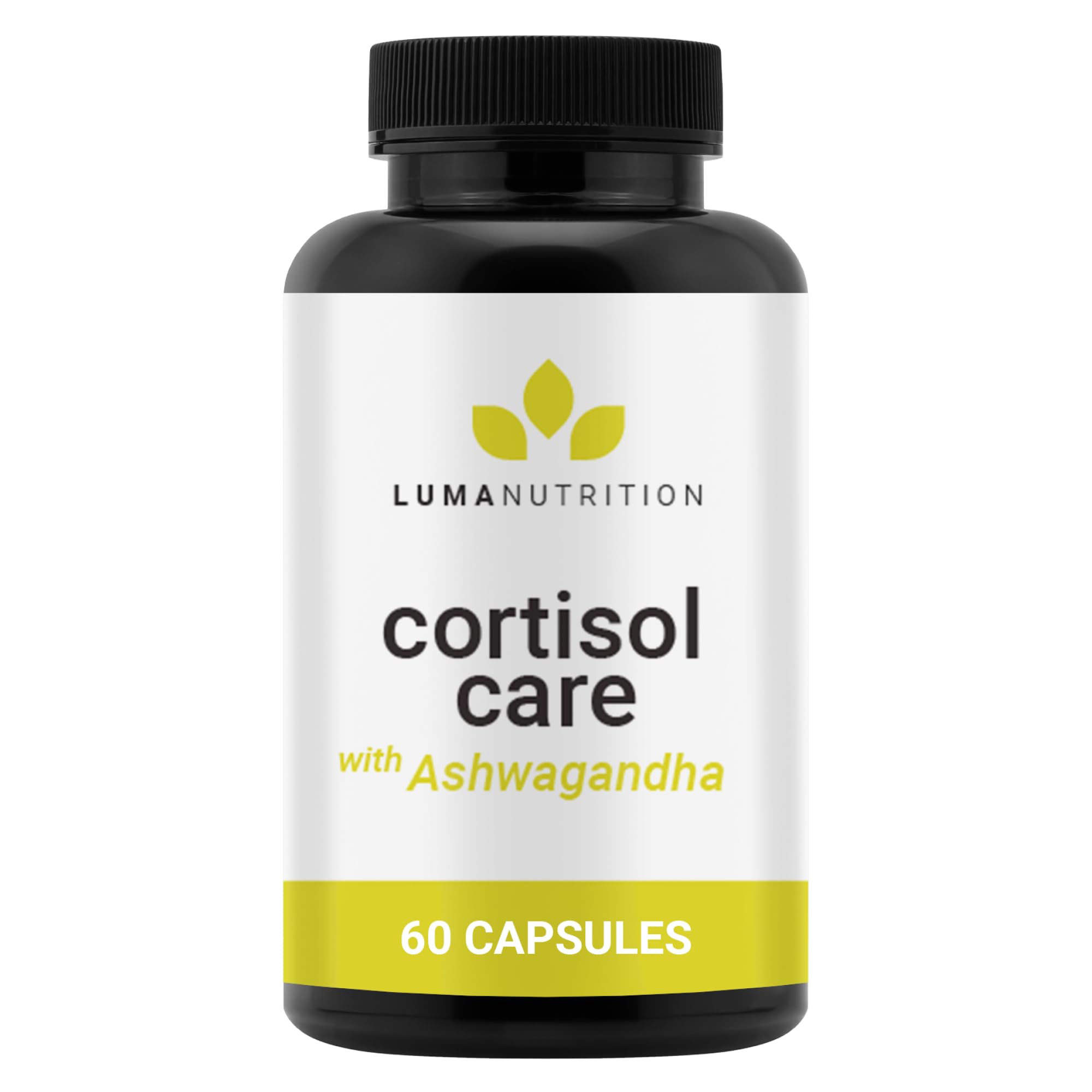 Luma Nutrition Cortisol Reducer and Manager - Ashwagandha + L-Theanine - Cortisol Supplements for Women and Men - Stress Relief, Restful Sleep, Detox, Lower and Control - 60 Capsules Luma Nutrition uk supplements