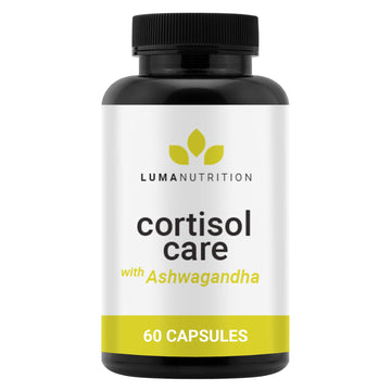 Luma Nutrition Cortisol Reducer and Manager - Ashwagandha + L-Theanine - Cortisol Supplements for Women and Men - Stress Relief, Restful Sleep, Detox, Lower and Control - 60 Capsules Luma Nutrition uk supplements