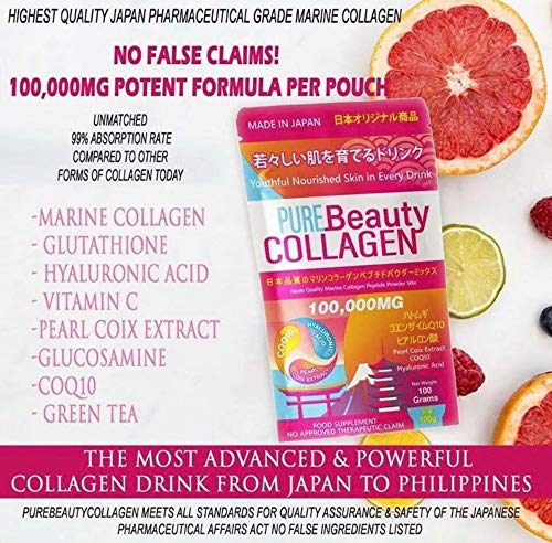 Pure Beauty Collagen 100,000mg Marine Collagen Powder Mix Pure Beauty Collagen uk supplements