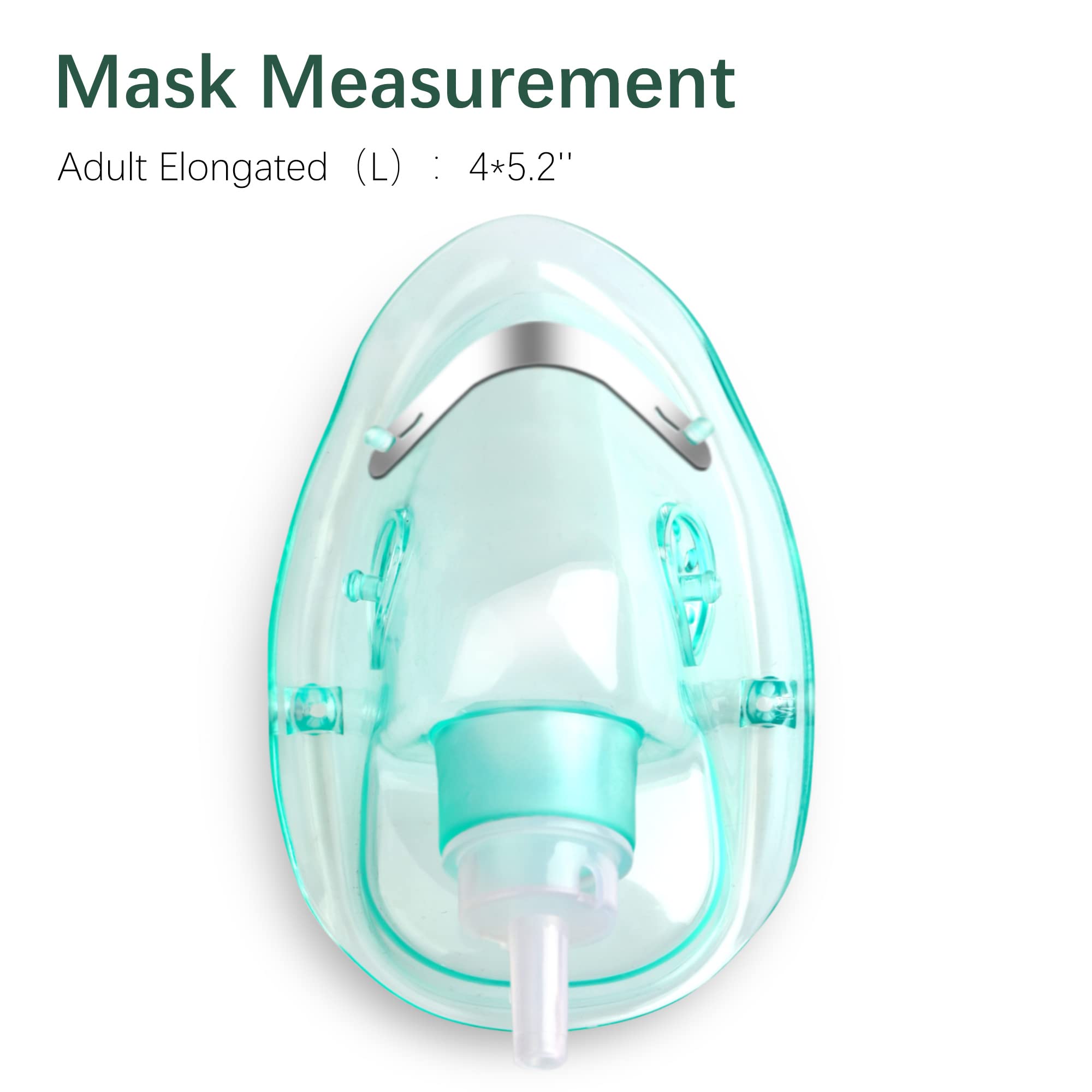 ANSNF 2 Pack Oxygen Mask for Face Adult with 6.6' Tube & Adjustable Elastic Strap - Size M+L ANSNF uk supplements