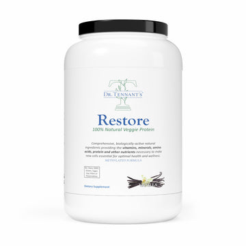 Restore Vanilla Veggie Protein | Premium Plant-Based Protein - 100% Natural and Omega 3 Fusion, Including Pea Protein Isolate - Low Carb, Keto, Dairy Free - 30 Day Supply Dr. Tennant's Dr. Tennant's uk supplements