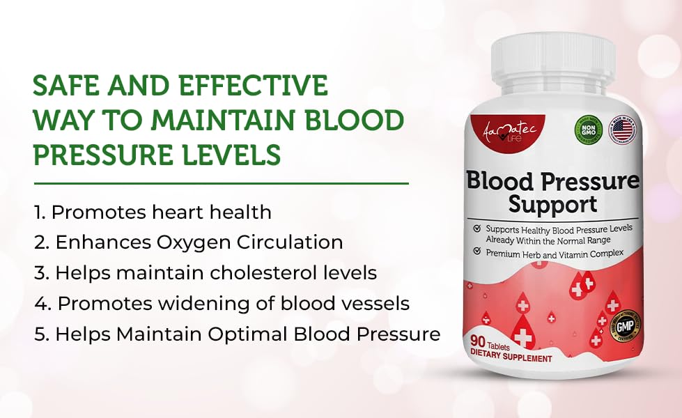 AAMATEC LIFE Blood Pressure Support Supplement 90 Capsules AAMATEC LIFE uk supplements