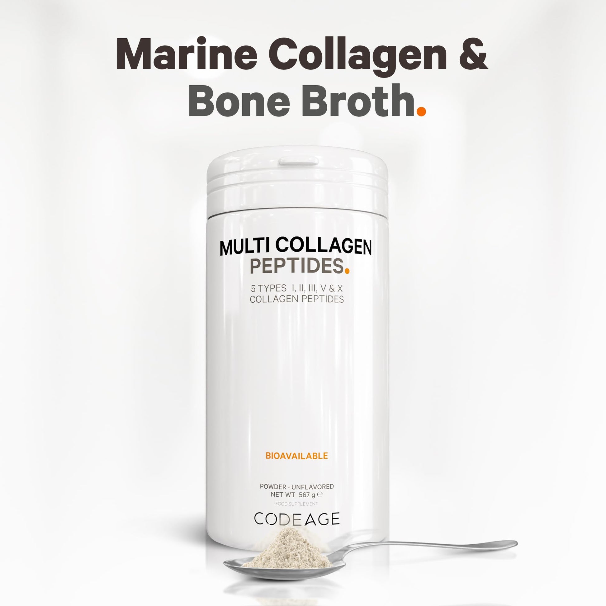 Codeage Multi Collagen Protein Powder Peptides, 2-Month Supply, Hydrolyzed, Type I, II, III, V, X Grass Fed Codeage uk supplements