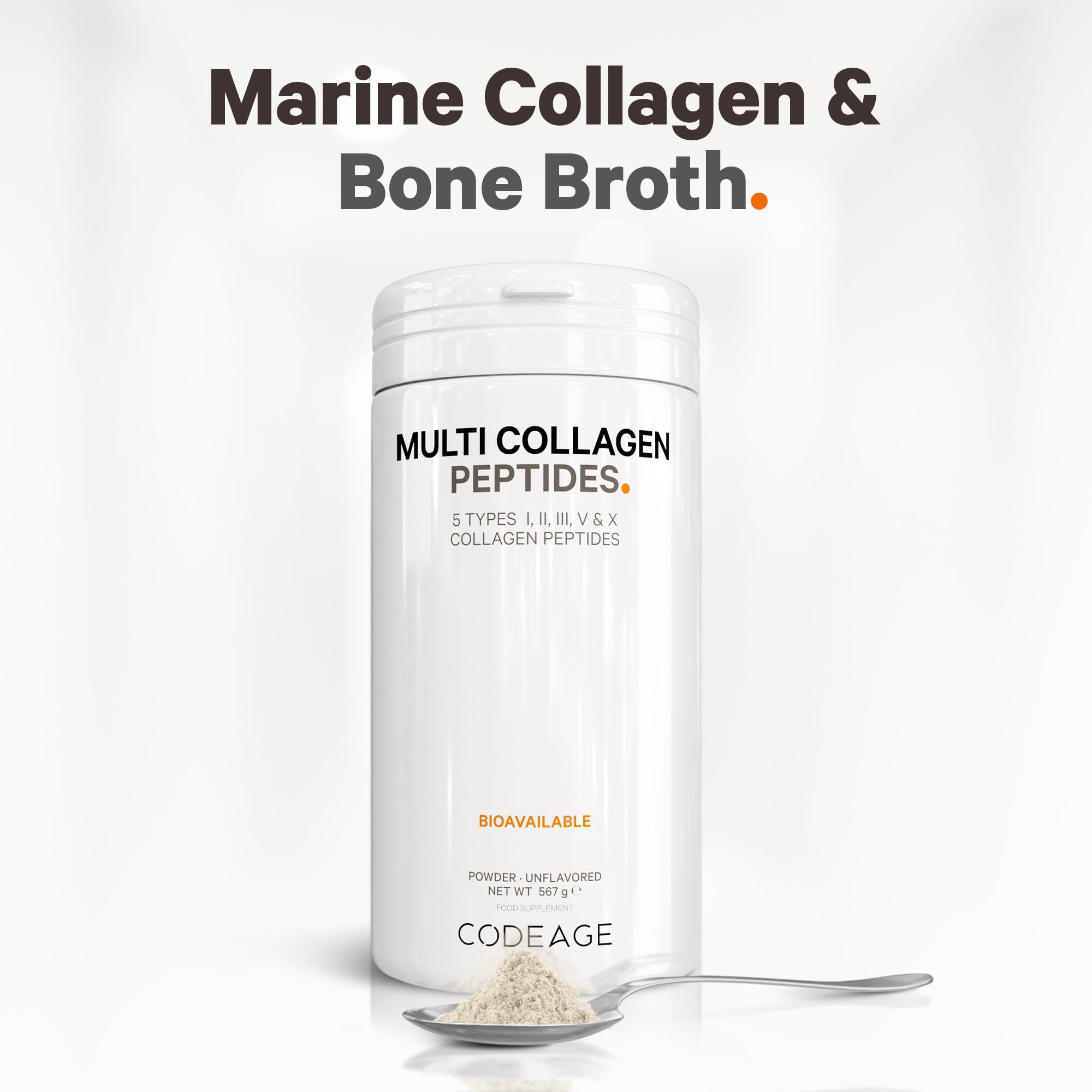 Codeage Multi Collagen Protein Powder Peptides, 2-Month Supply, Hydrolyzed, Type I, II, III, V, X Grass Fed Codeage uk supplements