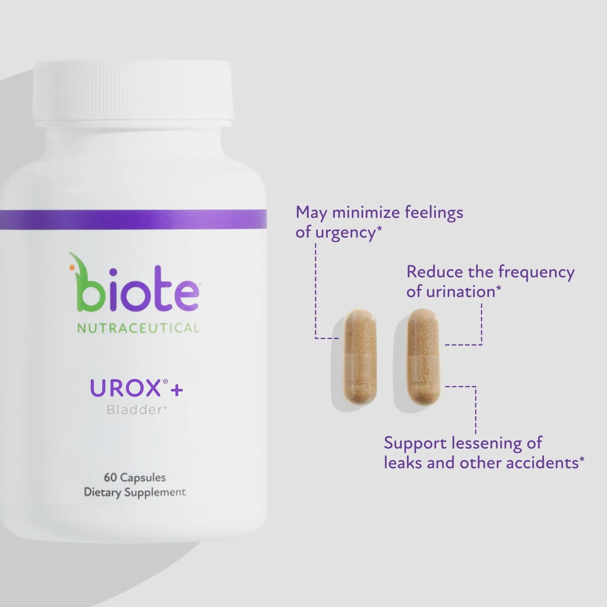 Biote Nutraceuticals - Urox+ - Bladder Health (60 Capsules) Biote uk supplements
