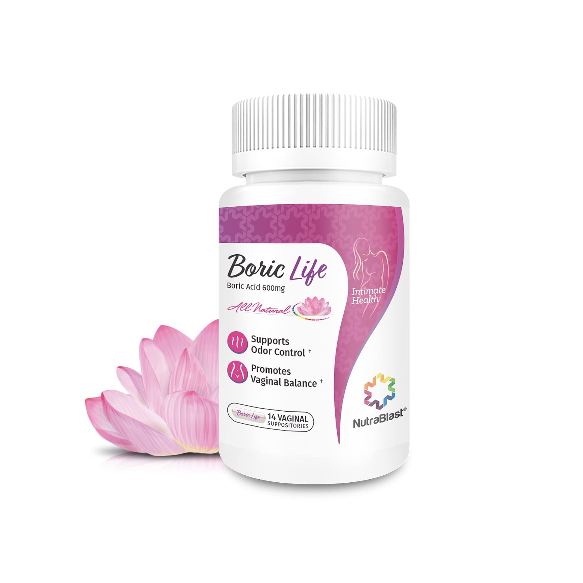 NutraBlast Boric Acid Vaginal Suppositories - 100% Pure Made in USA - Boric Life Intimate Health Support NutraBlast uk supplements