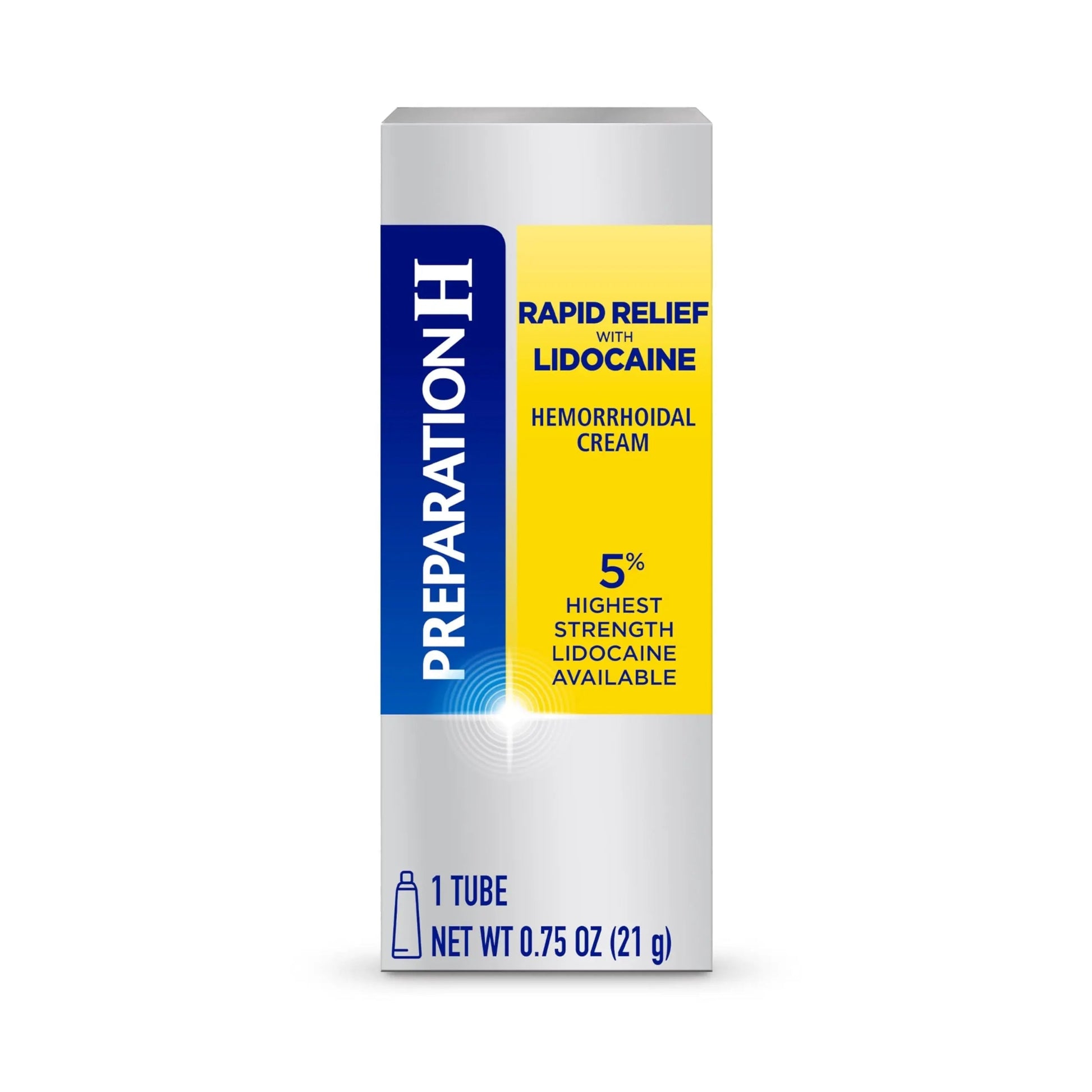 Preparation H Rapid Relief Hemorrhoid Cream with Lidocaine, Numbing Relief for Swelling, Pain, Burning and Itching - 0.75 Oz Tube Preparation H uk supplements