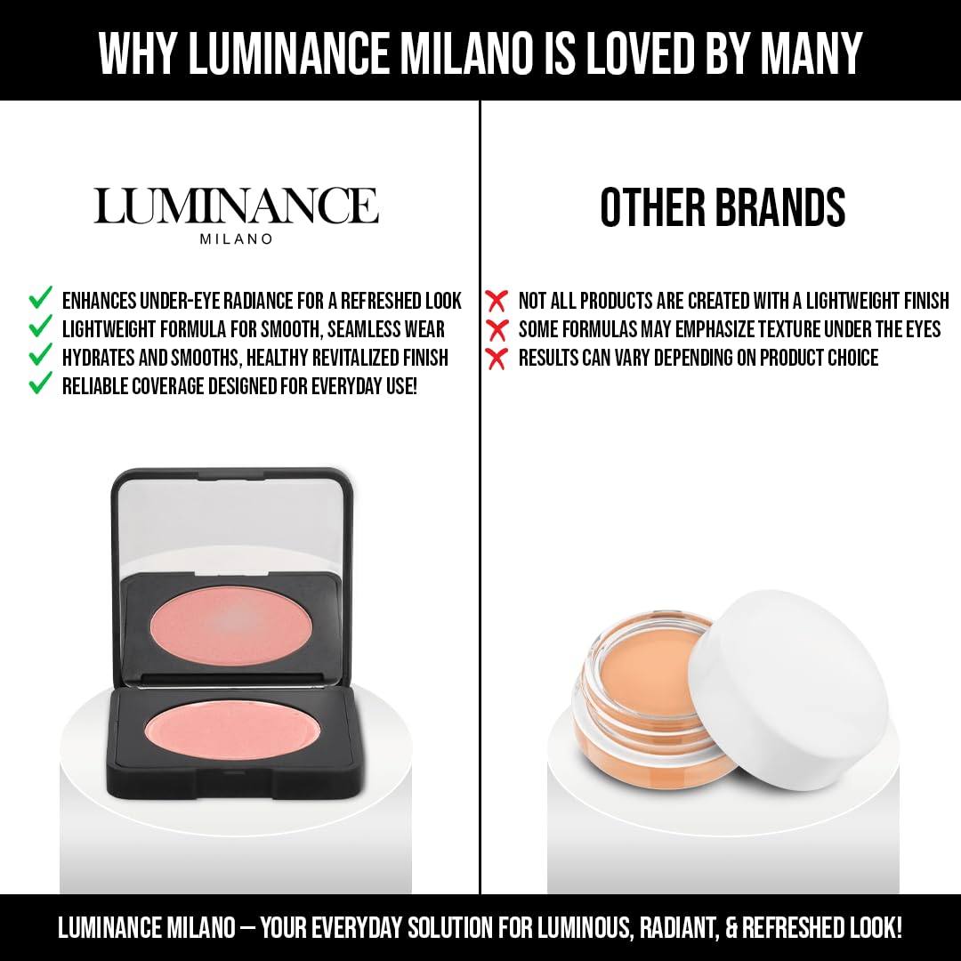 Original Luminance Milano Under Eye Brightener Pink – Lightweight Pink Under Eye Corrector for Dark Circles and Fine Lines – Vegan Concealer Brightener for Tired Eyes – Natural Radiant Finish Luminance Milano uk supplements