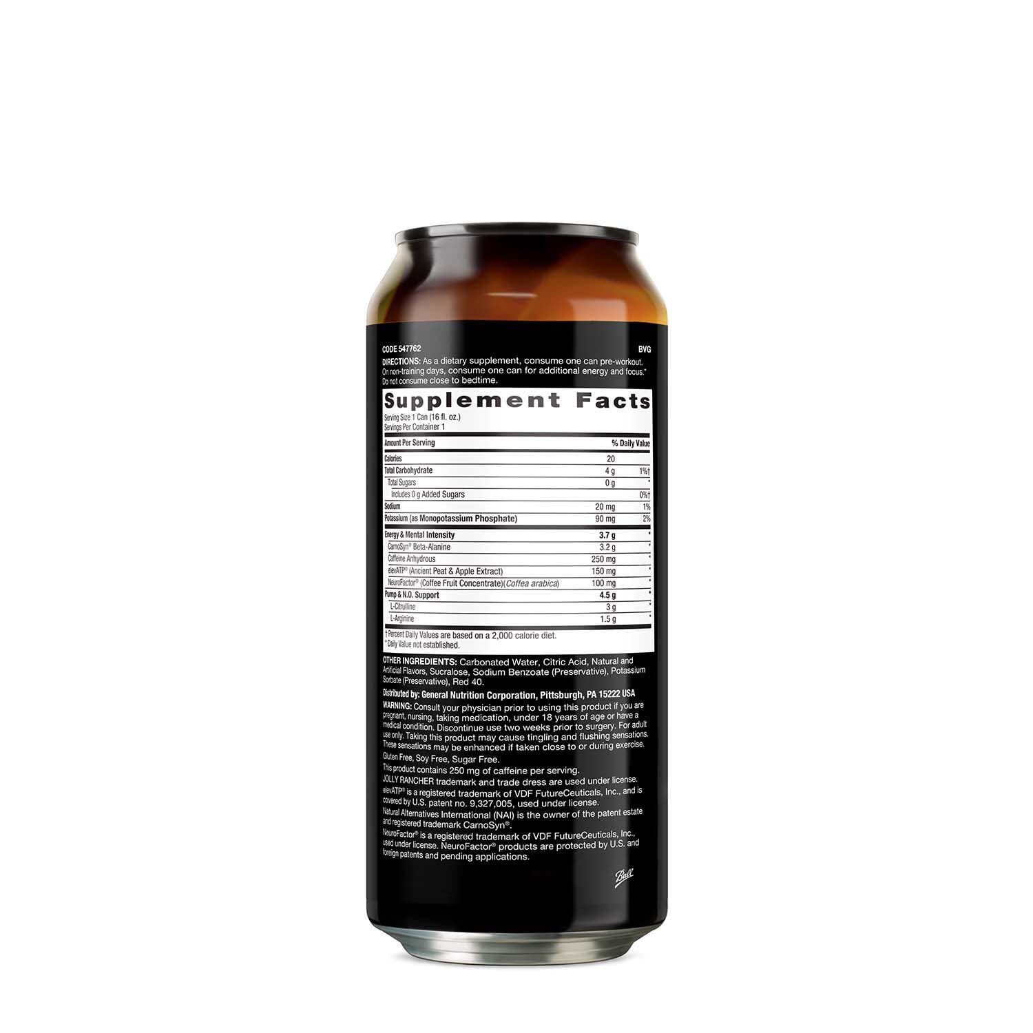 BEYOND RAW LIT On The Go | Ready to Drink Cans | Contains Caffeine, L-Citrulline, Beta-Alanine, and Nitric Oxide | Jolly Rancher Watermelon | 12 Count BEYOND RAW uk supplements