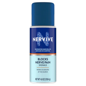 Nervive Pain Relieving Roll On, Lidocaine Roll On, Nervive Pain Relief, Lidocaine Topical, Foot Pain, Leg Pain, Hand Pain, Max Strength Formula, 4.6oz Nervive uk supplements