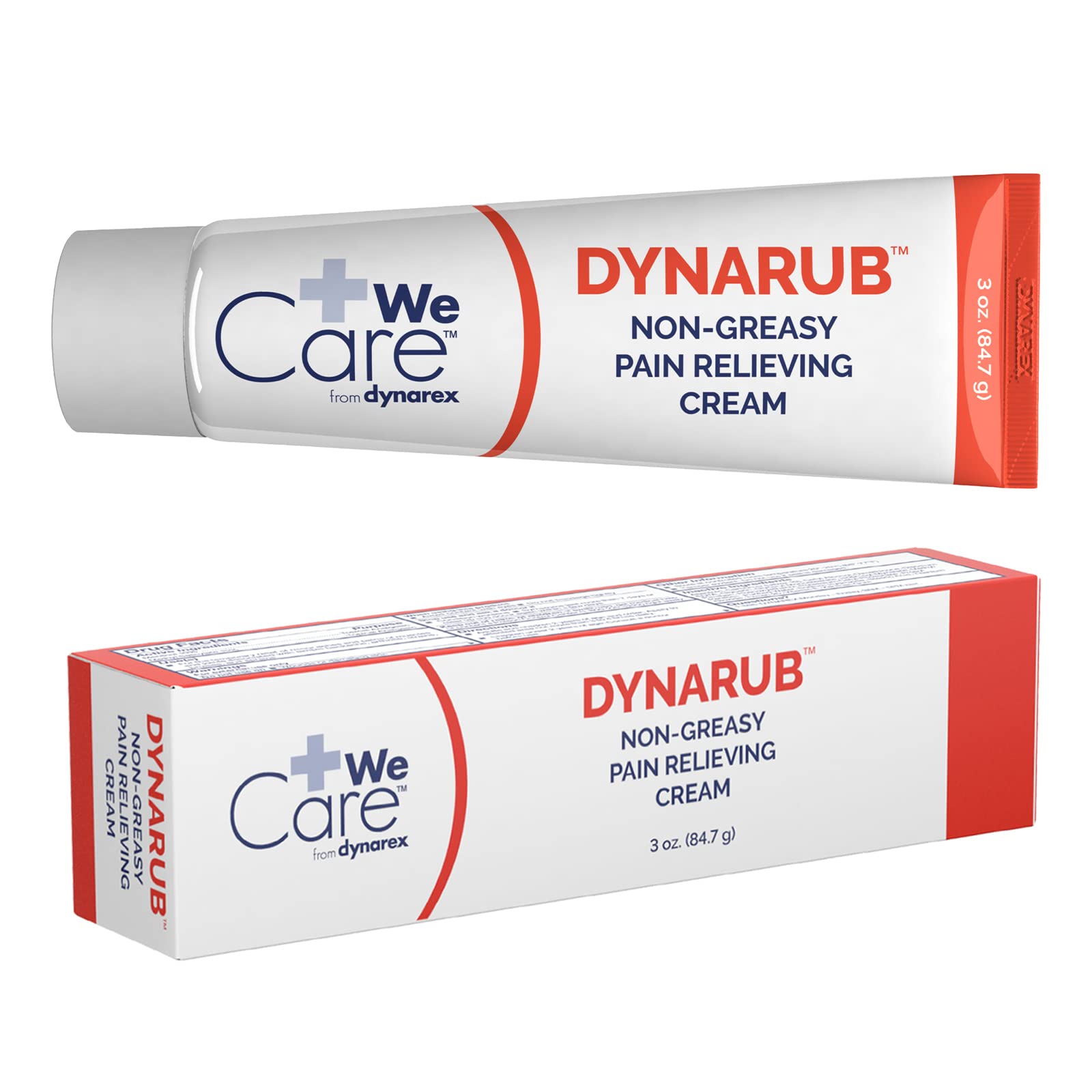 Dynarex DynaRub Cream - Mentholated Topical Muscle Pain Relief Cream - 10% Menthol, 15% Methyl Salicylate - Helps Soothe Joint Swelling & Soreness - Cooling, Non-Greasy Formula - 3oz, 1 Tube Dynarex uk supplements