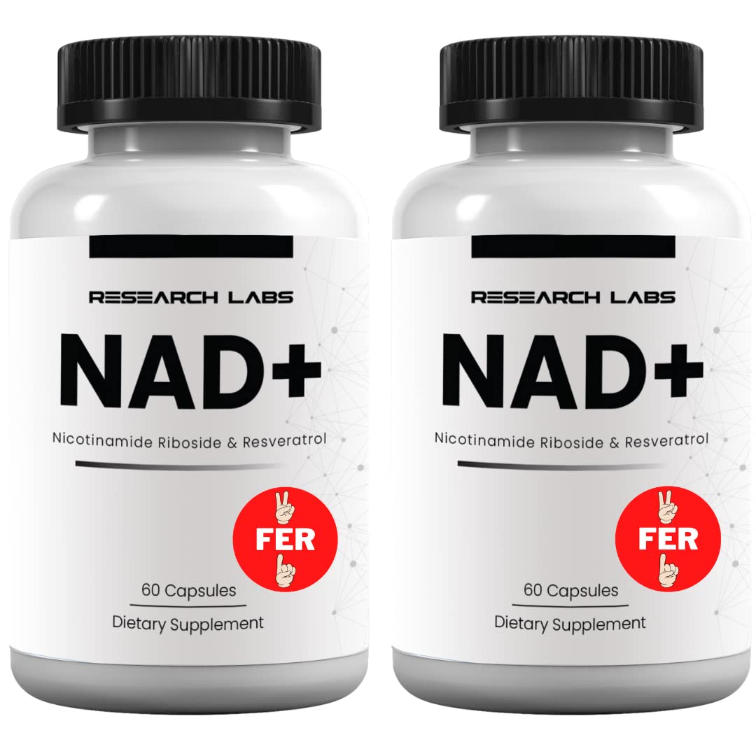 Research Labs NAD+ Supplement 2 for 1 Ad. Proprietary Formula w/Patent Pending RiboYOUNG™. NRF2 Activator, Nicotinamide Riboside, Quercetin, Resveratrol, Betaine. True NAD Supplement Anti Aging… Research Labs uk supplements