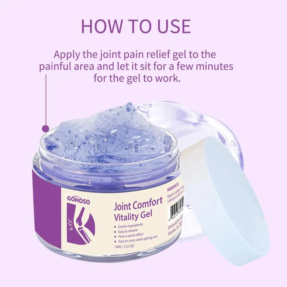 Joint Purple Gel, Cooling Massage Cream with Turmeric for Back, Neck, Joints & Muscles – Hydrating Gel for Active Lifestyles ENVISHA uk supplements