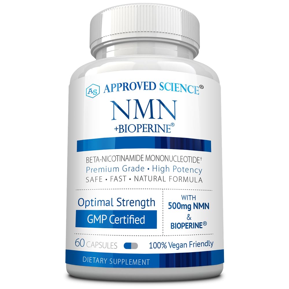 Approved Science NMN - 500mg Stable NMN - Cellular Energy, Healthy Aging - Pack of 1 - Made in USA - Vegan Approved Science uk supplements