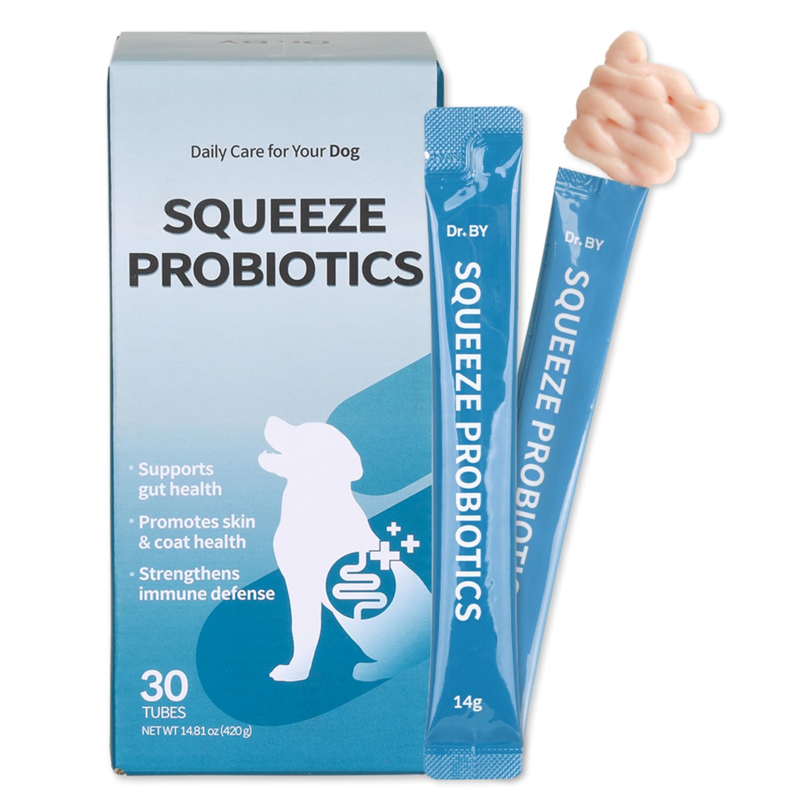 Doctor By Squeeze Probiotics for Dogs Gut Health Immunity Skin&Allergy Care Diarrhea Relief Digestive Stomach Support with L. crispatus KT-11 Lickable Paste Formula Individually Packaged, Chicken Doctor By uk supplements