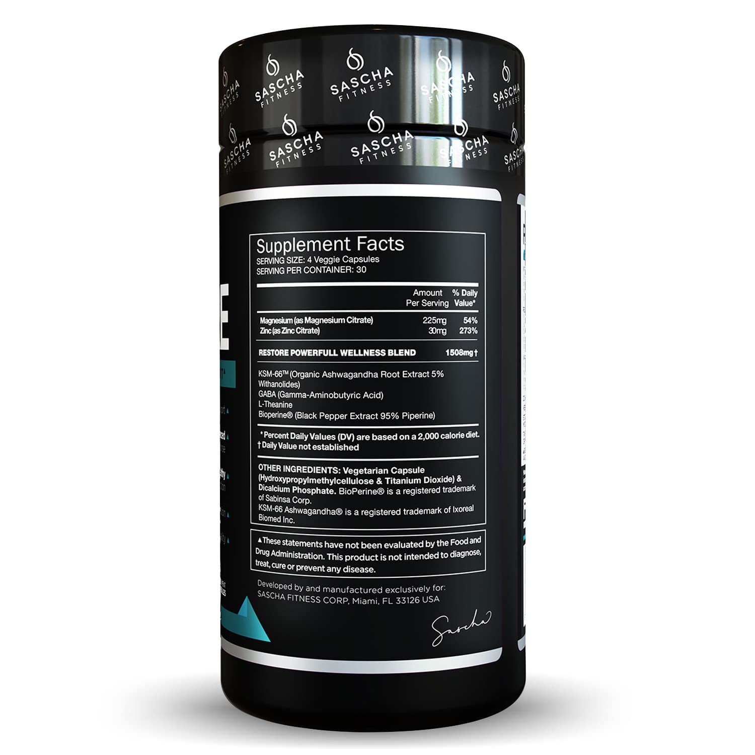 SASCHA FITNESS Cortisol Night Support Pills For Metabolism, Hormonal Support, Inmune System SASCHA FITNESS uk supplements