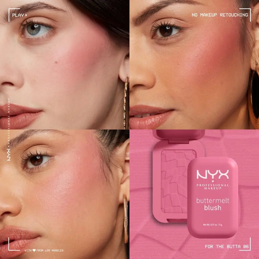 NYX PROFESSIONAL MAKEUP Buttermelt Powder Blush, Fade and Transfer-Resistant Blush, Up to 12HR Make Up Wear, Vegan Formula - For The Butta NYX PROFESSIONAL MAKEUP uk supplements
