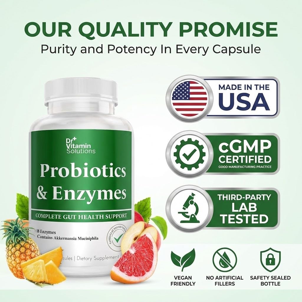 GLP-1 Support Enzymes, Pre & Probiotics for Digestive Health, Berberine Weight Loss Support, Akkermansia Muciniphila for Women & Men | Gut Health, Bloating Relief, 30 Ct DR VITAMIN SOLUTIONS uk supplements