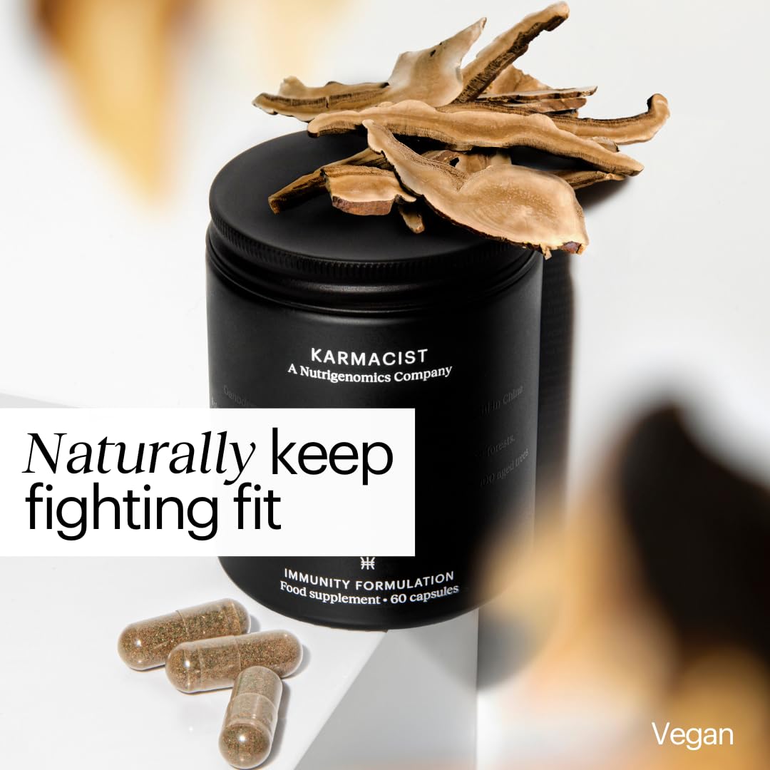 Immunity System Booster Supplement Promoting Natural Defence with Reishi & Amla Karmacist uk supplements