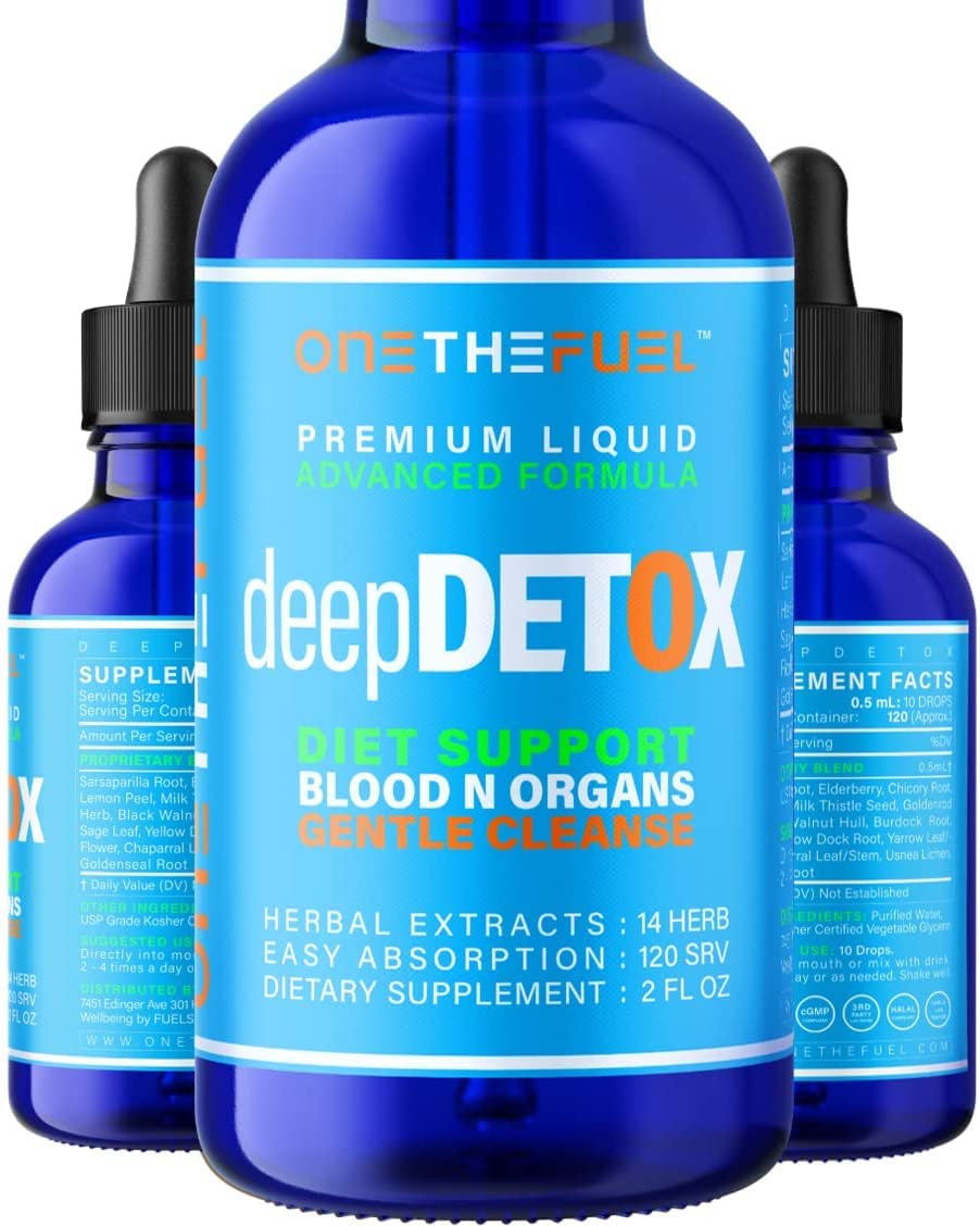 DeepDetox 2oz. Plant-Based Colon Intestinal Gut Liver Cleanse Detox Support. Purify Blood ONETHEFUEL uk supplements