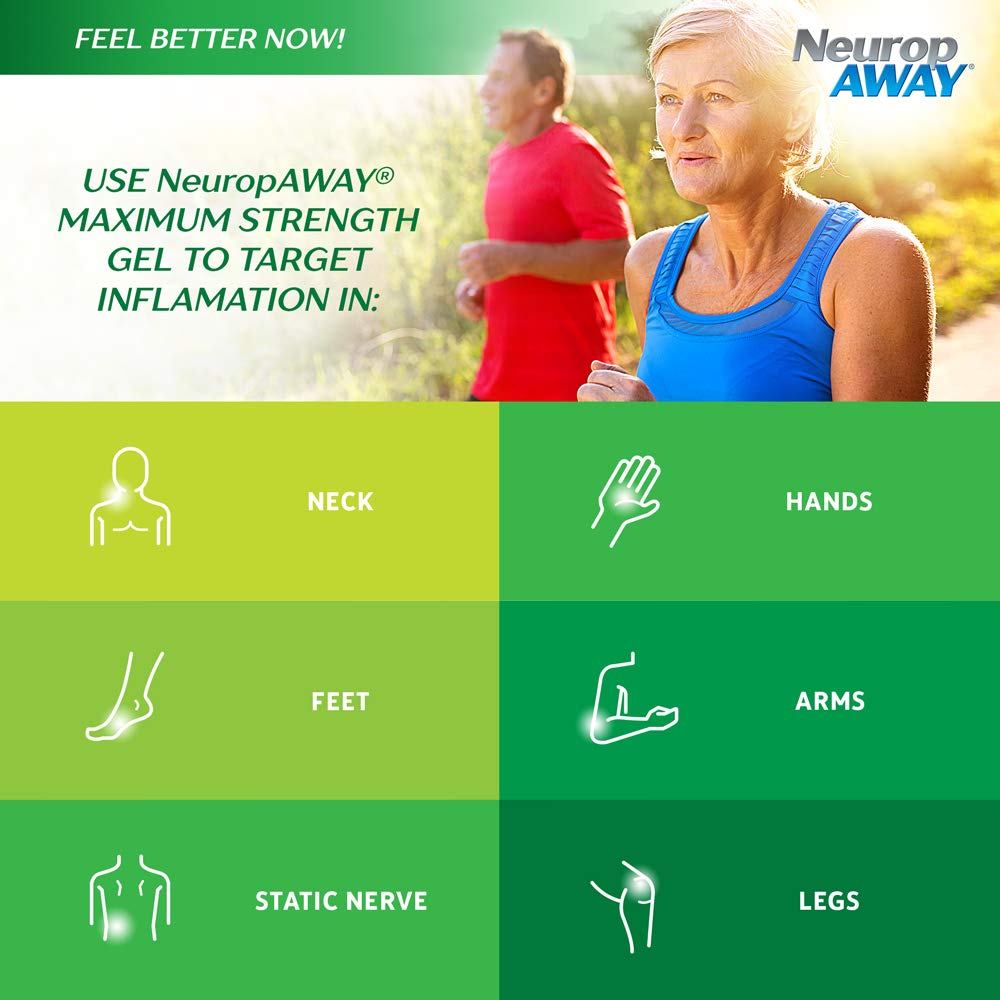 NeuropAWAY® Maximum Strength Gel, for Nerve discomfort, Burning, Tingling, and Numbness 2oz NeuropAWAY uk supplements
