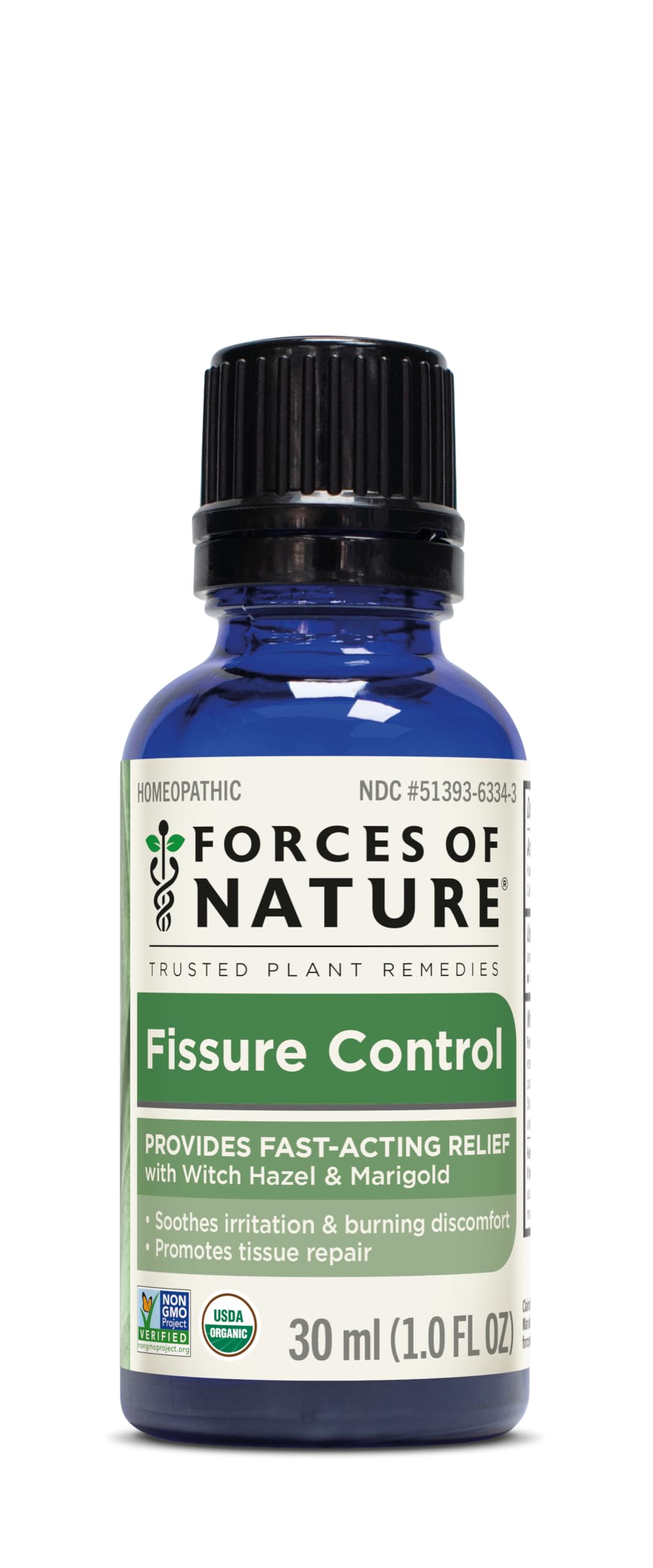 Forces of Nature Fissure Control, Organic Homeopathic Treatment with Witch Hazel for Anal Fissures, Hemorrhoid Related Irritation & Discomfort, Fast, Natural Topical Relief, 1 Fl Oz Forces of Nature uk supplements