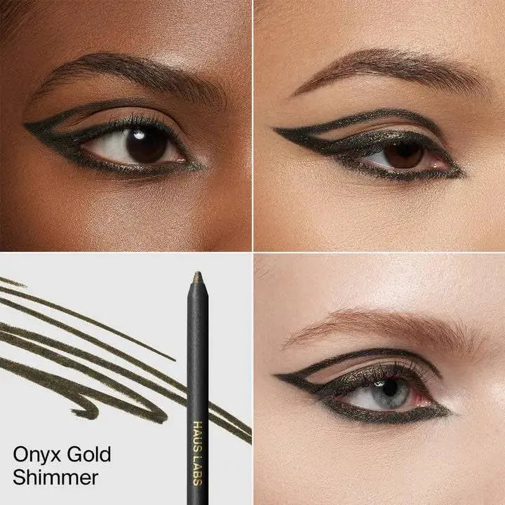 HAUS LABS BY LADY GAGA Optic Intensity Eco Eyeliner - Onyx Gold Shimmer + Complimentary Sheet Face Masque HAUS LABS BY LADY GAGA uk supplements