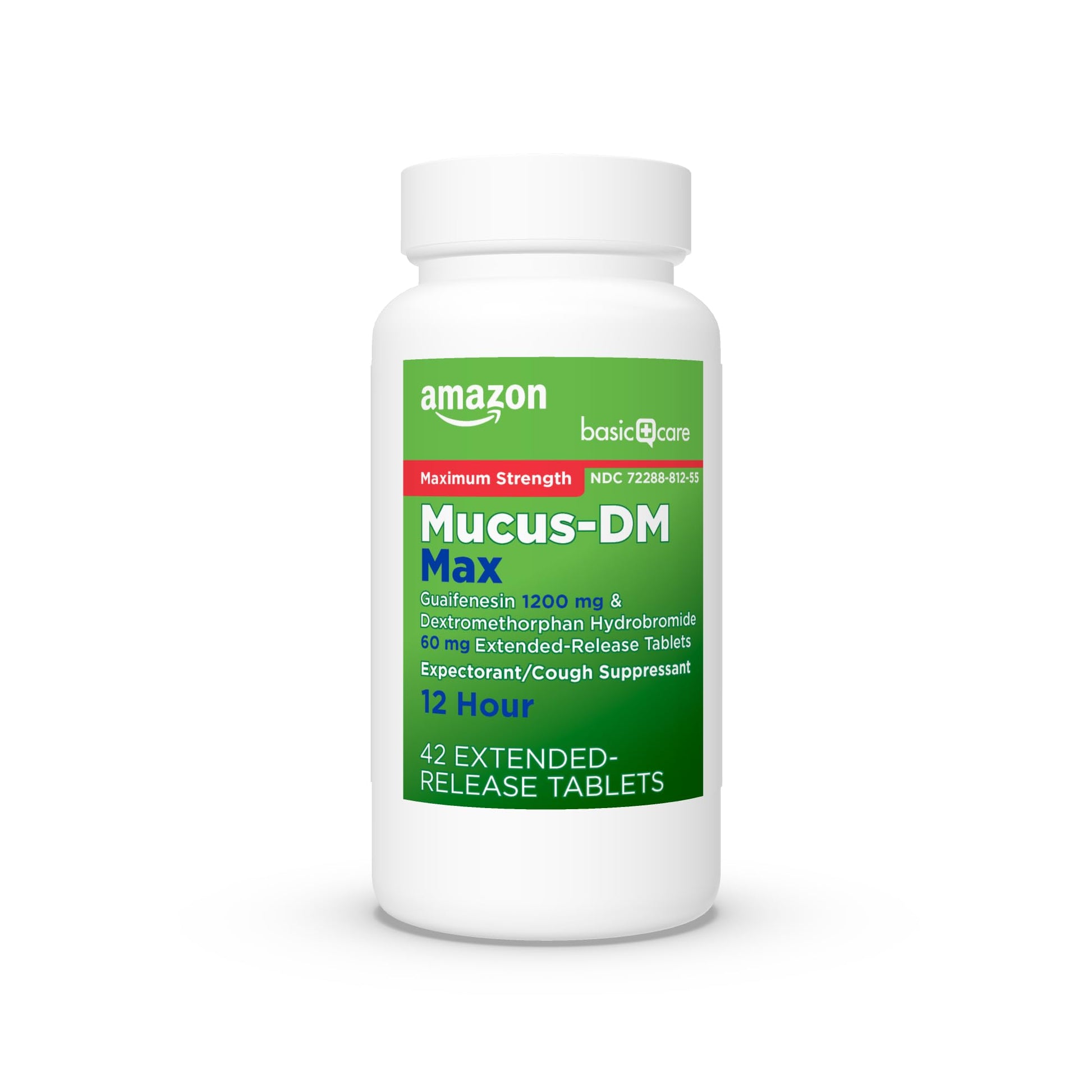 Amazon Basic Care Maximum Strength Mucus DM, Expectorant and Cough Suppressant Extended-Release Tablets, 42 Count Amazon Basic Care uk supplements