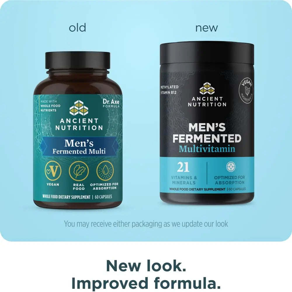 Ancient Nutrition Multivitamin for Men, Men's Fermented Multivitamin with Vitamin A, C, D, E, K, Zinc & Magnesium, Immune Support Ancient Nutrition uk supplements