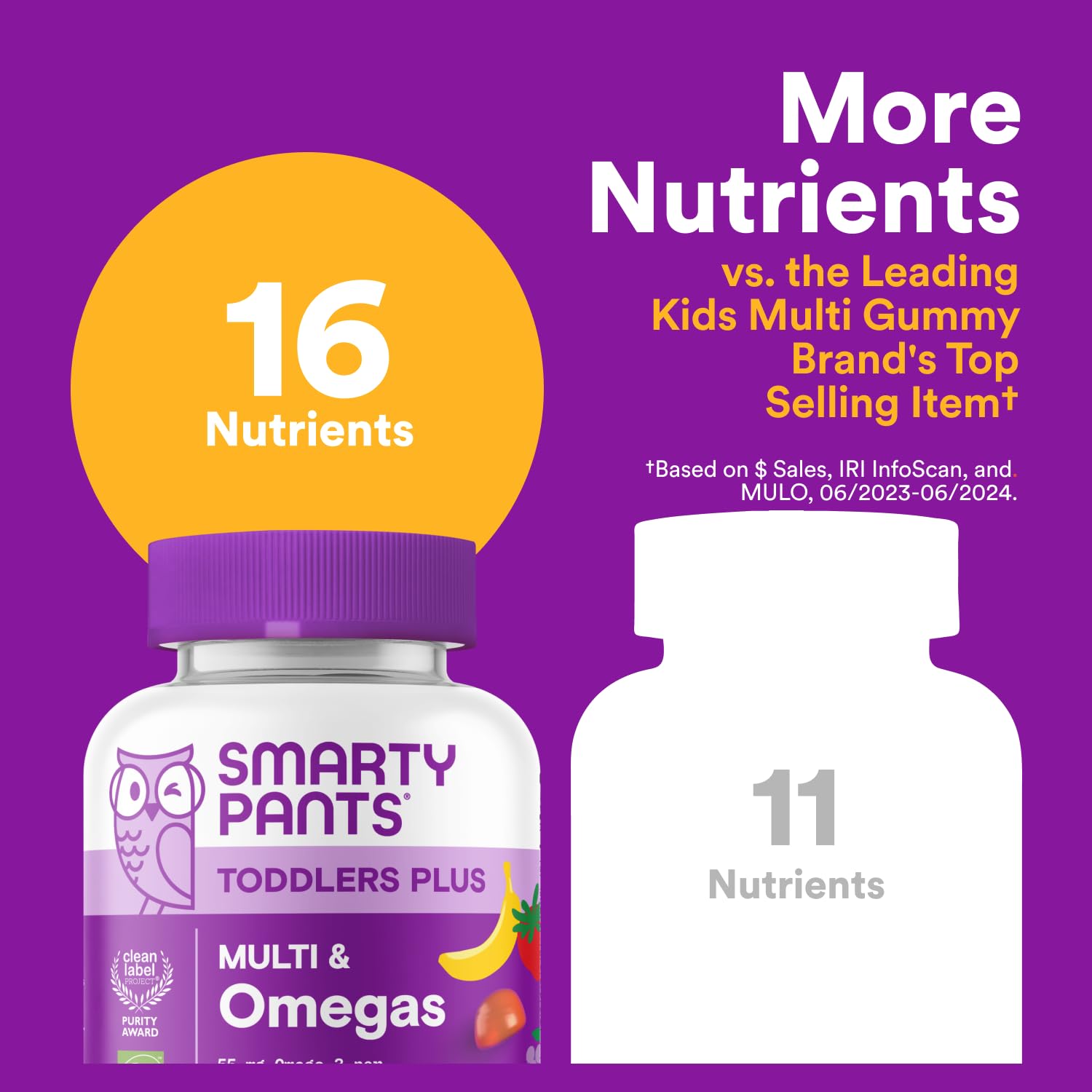SmartyPants Toddler Multivitamin Gummies - Improved Formula: Omega 3 (DHA/EPA), Vitamins D3, C, Vitamin B12, B6, A, K & Zinc SmartyPants uk supplements