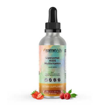 Vitaminally Liposomal Kids Liquid Multivitamin | Non-GMO | Clean | Sugar Free | Gluten Free | Organic Berry Flavors | Vitaminally uk supplements