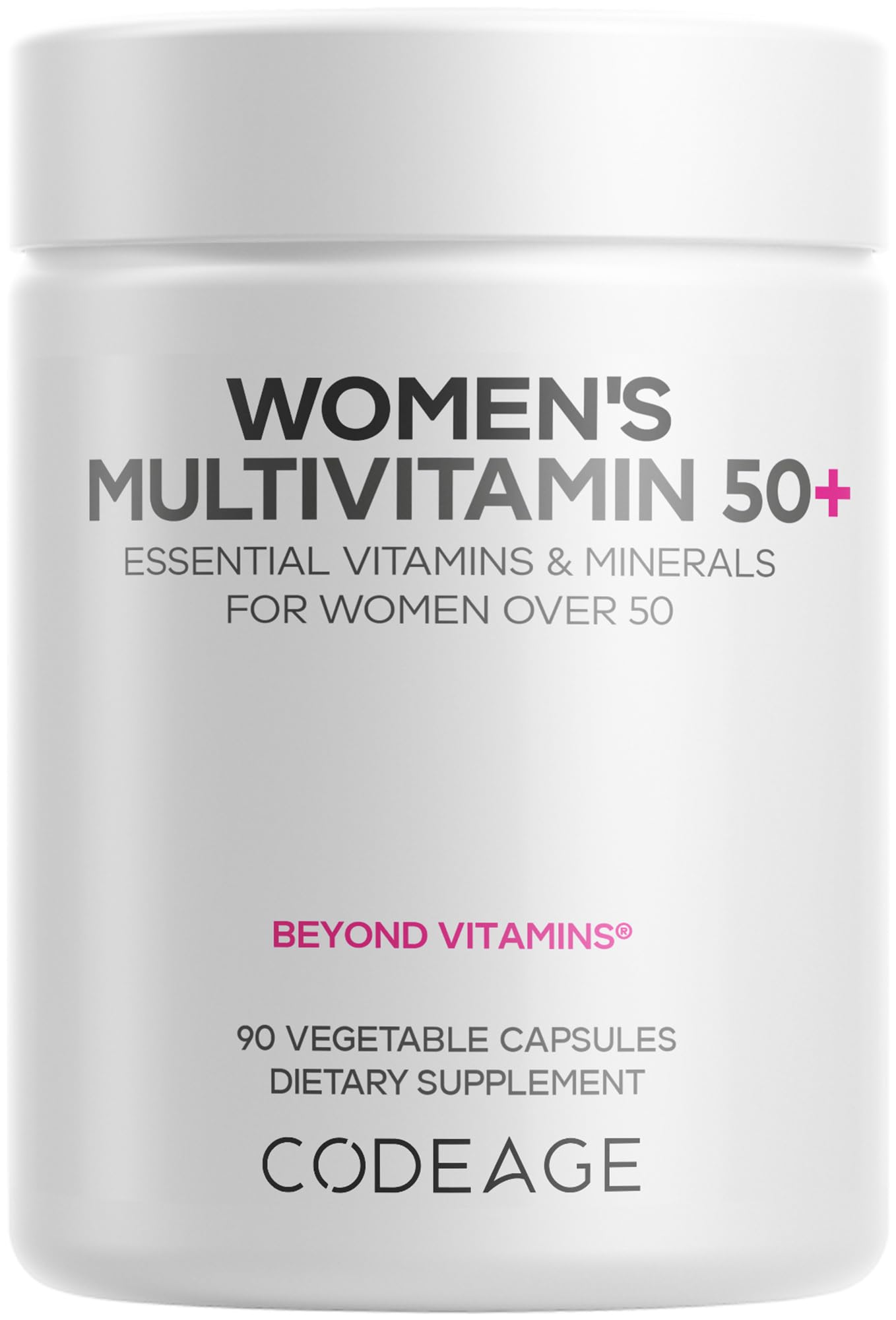Codeage Women’s Multivitamin 50+ Supplement - Essential Vitamins for Women Over 50, Minerals, CoQ10, Hyaluronic Acid, Probiotics, Black Cohosh, Ashwagandha & Superfoods - Non-GMO - 90 Capsules Codeage uk supplements