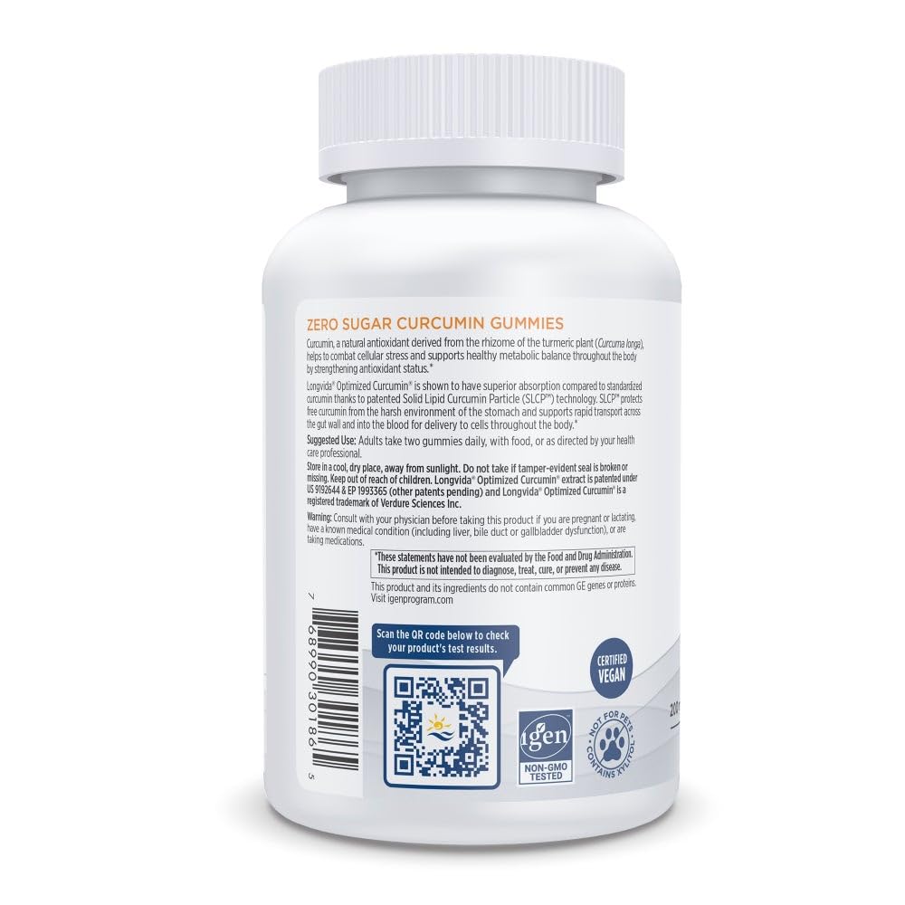 Nordic Naturals Zero Sugar Curcumin Gummies, Mango - 60 Gummies - 200 mg Optimized Curcumin Extract - Great Taste - Antioxidant Support, Healthy Metabolic Balance - Non-GMO, Vegan - 30 Servings Nordic Naturals uk supplements
