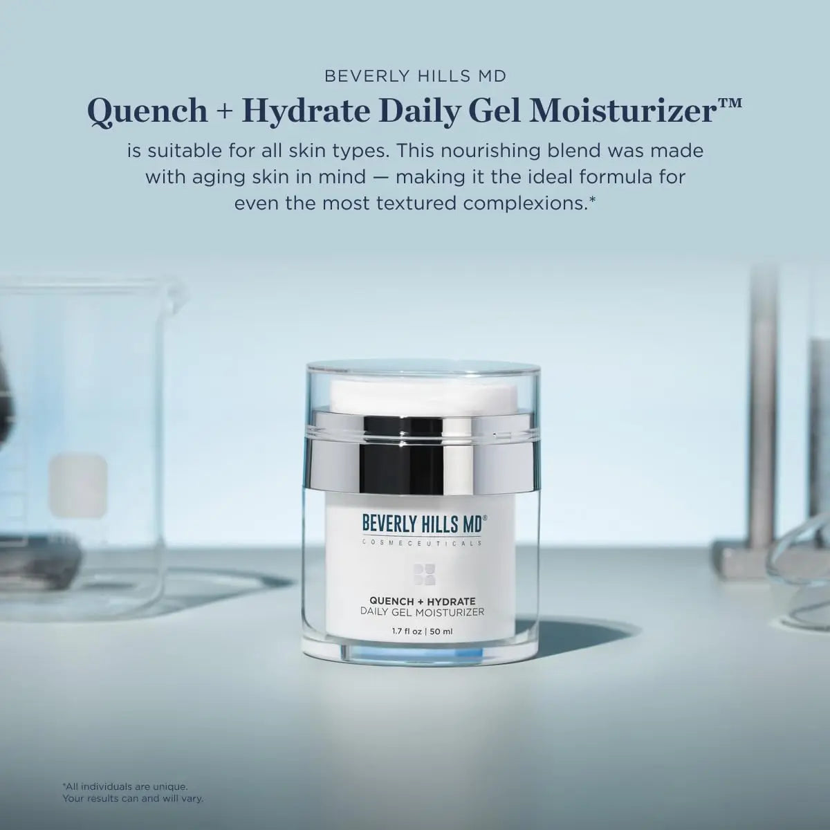 Beverly Hills MD Quench + Hydrate Daily Gel Moisturizer- Visibly Smooth, Plump, Hydrate Face & Neck for Wrinkles, Sagging- Skin Smoothing & Re-Energizing- Visibly Reduce Signs of Aging w/Niacinamide Beverly Hills MD uk supplements