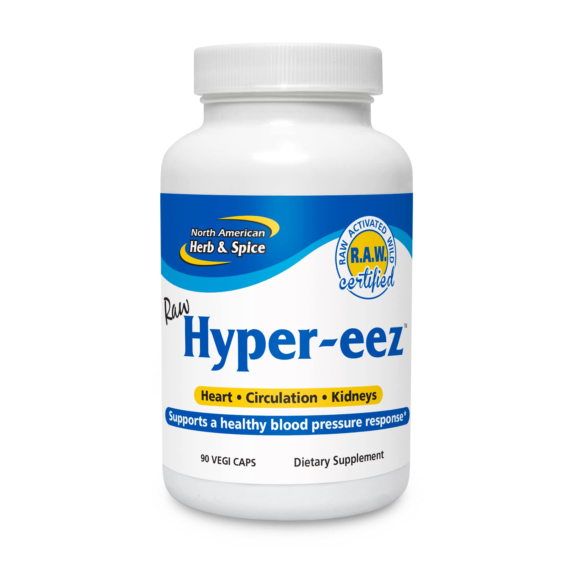 NORTH AMERICAN HERB & SPICE Hyper-eeZ - 90 Vegi Caps - Herbs, Spices, Flowers, Berry Blend - Blood Pressure & Circulation Support - Assists with Heart, Circulation, Kidneys - Non-GMO - 90 Servings NORTH AMERICAN HERB & SPICE uk supplements