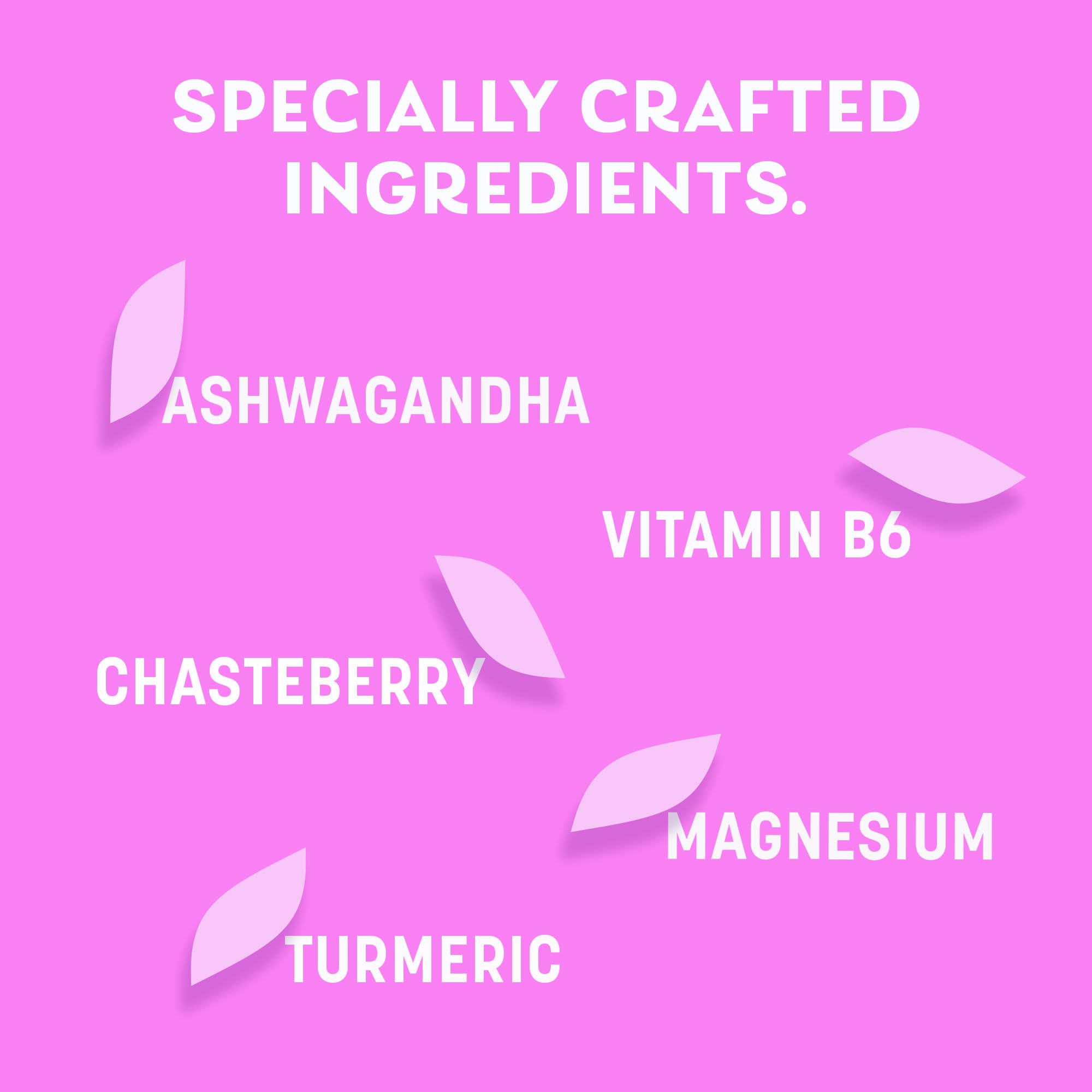 Pamprin Botanicals Supplement for PMS & Period Support, with Ashwagandha, Magnesium, Turmeric, Vitamin B6, Chasteberry, 22 Count Pamprin uk supplements