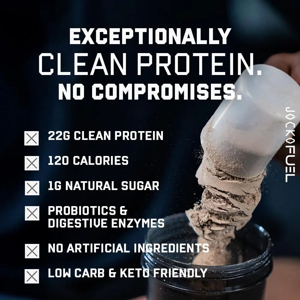 Jocko Fuel Whey Protein Powder, Vanilla Milkshake, 22g Protein, Digestive Enzymes + Probiotic Blend, No Sugar Added, with Essential Amino Acids + Electrolyte Minerals, 28 Servings Jocko Fuel uk supplements