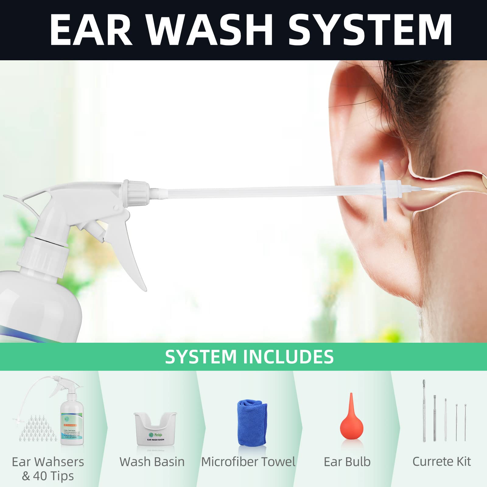 Ear Wax Removal Tool, Ear Cleaning Kits Safe Ear Irrigation Kit Ear Flush QISXROVY uk supplements