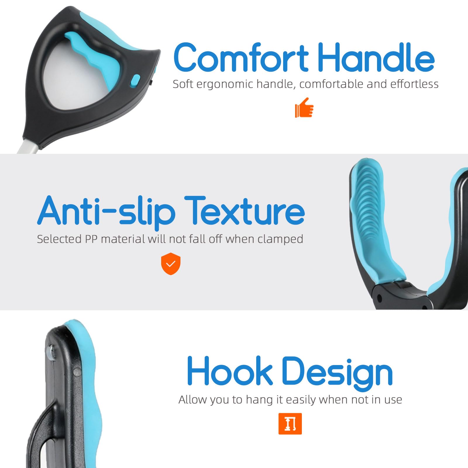 Grabber Reacher Tool, 32" Pick Up Stick Grabber with LED for Elderly and Lightweight Trash Picker Campsie uk supplements